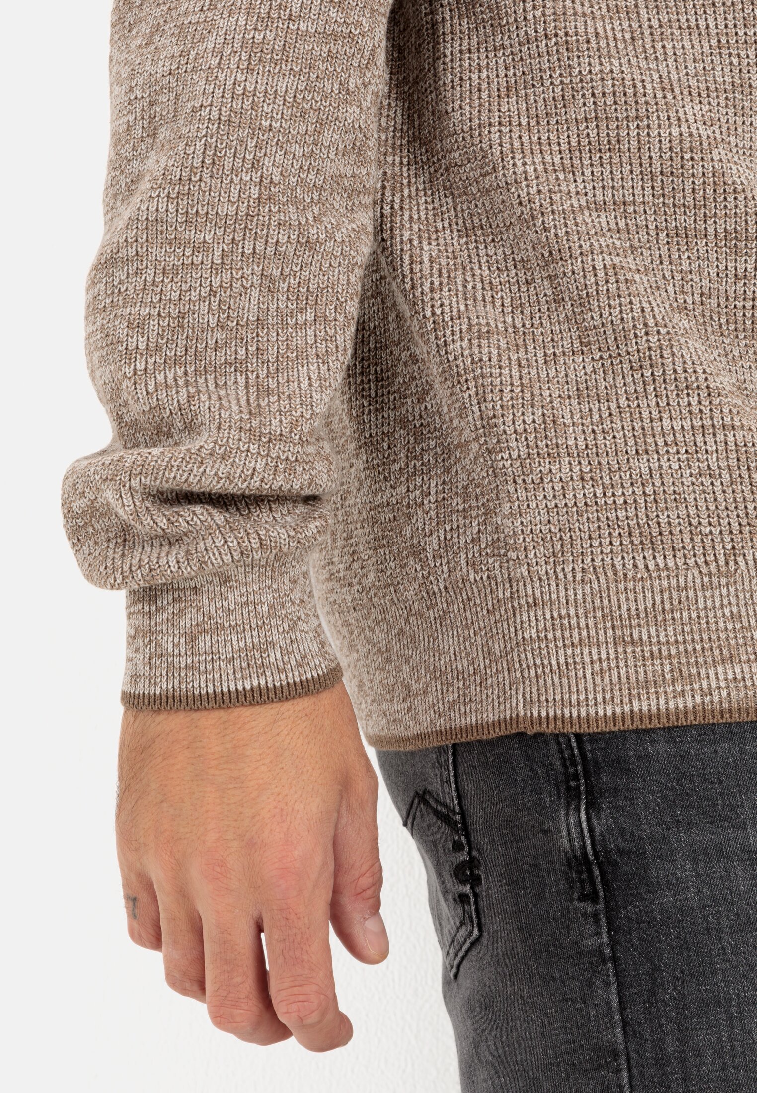 Feinstrick Troyer für Herren in Beige | XXL | camel active