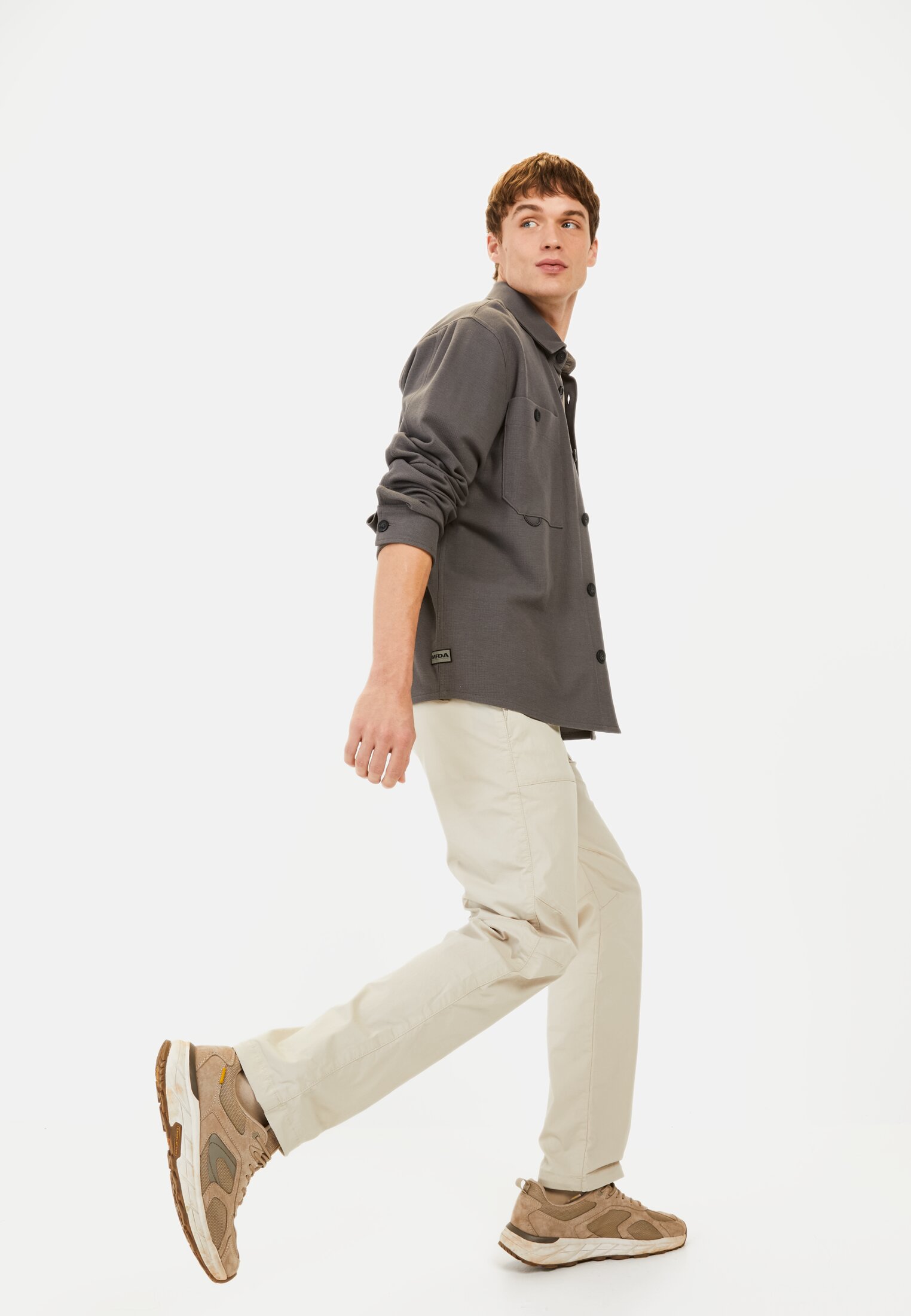 Men Lightweight chinos in a relaxed fit Beige worn emotional