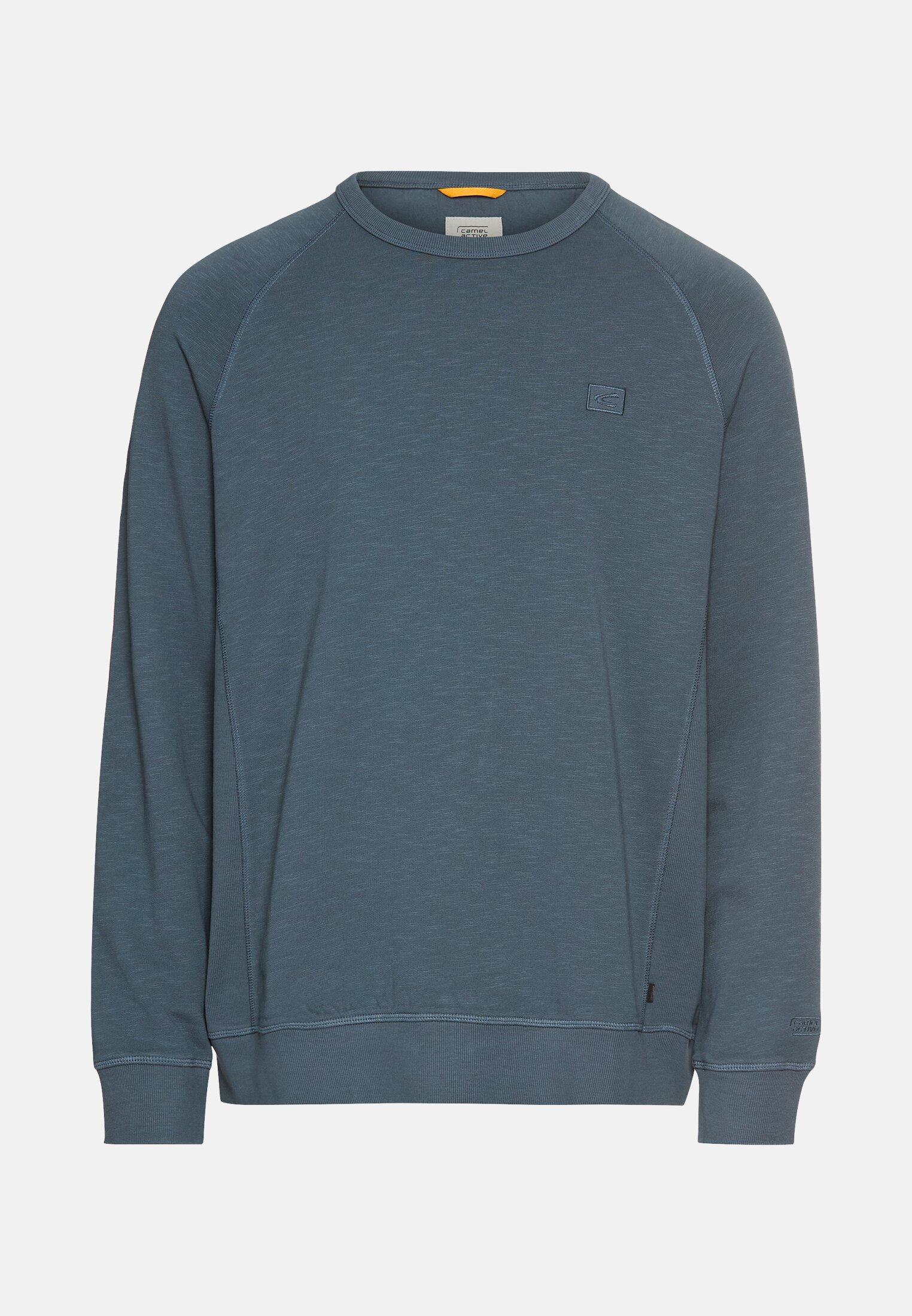 Men Sweatshirt made of pure cotton with raglan sleeves Ink blue frontal front