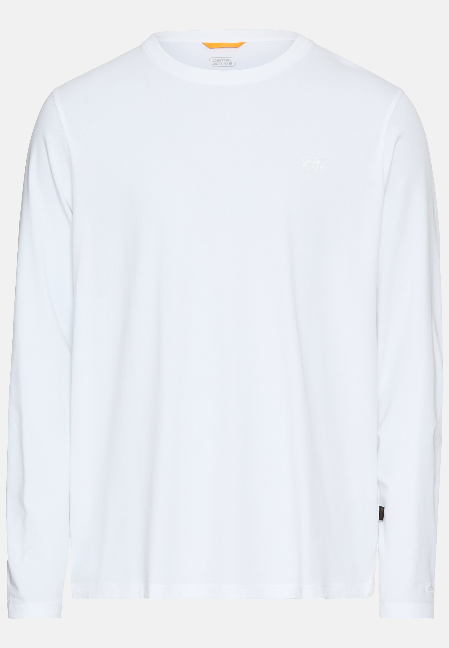 Men fleXXXactive® long-sleeved shirt made from a cotton mix White frontal front