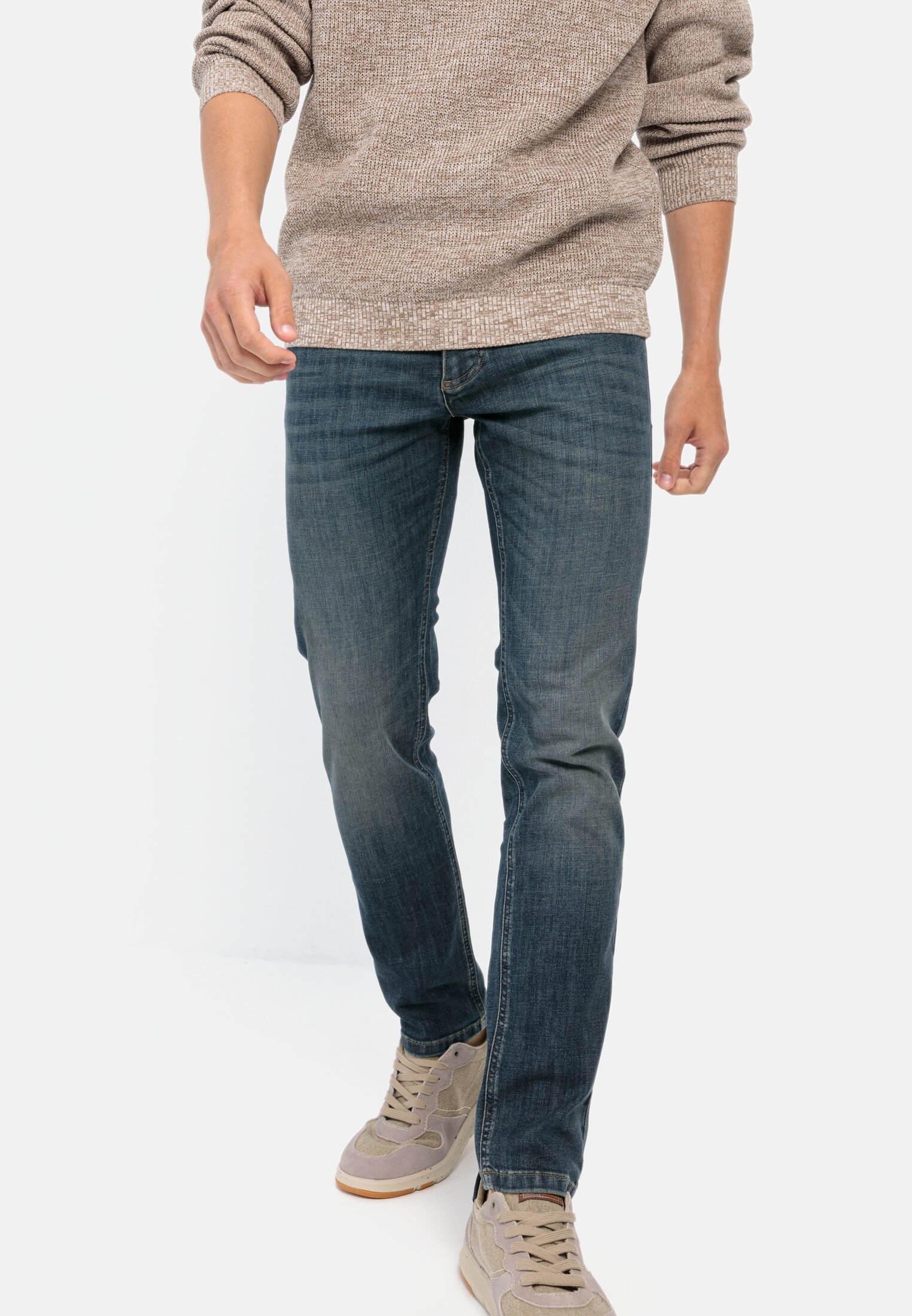 Men Regular Fit fleXXXactive® Jeans Blue worn emotional