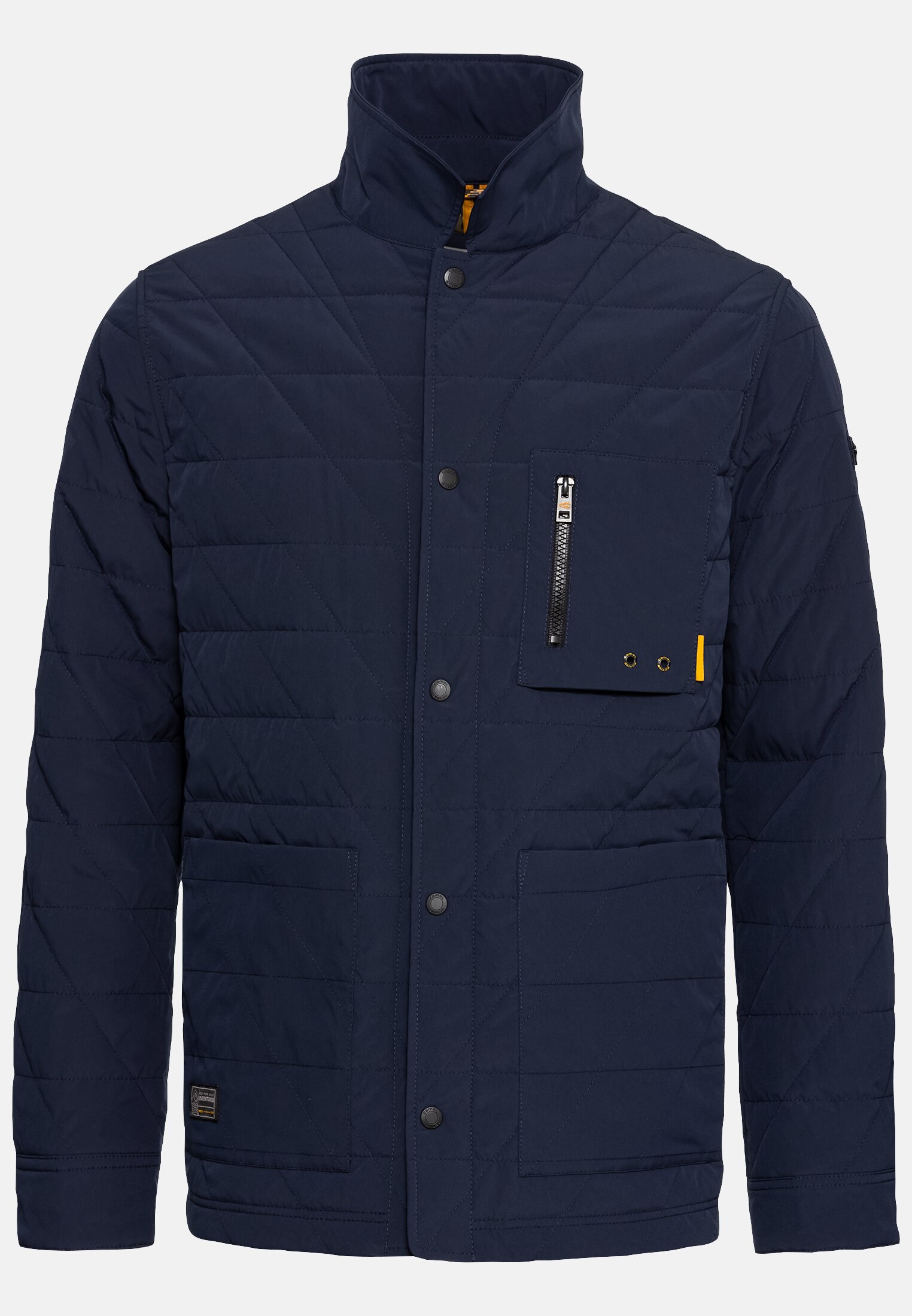 Herren Steppblouson mit Hemdkragen Dunkelblau frontal vorn