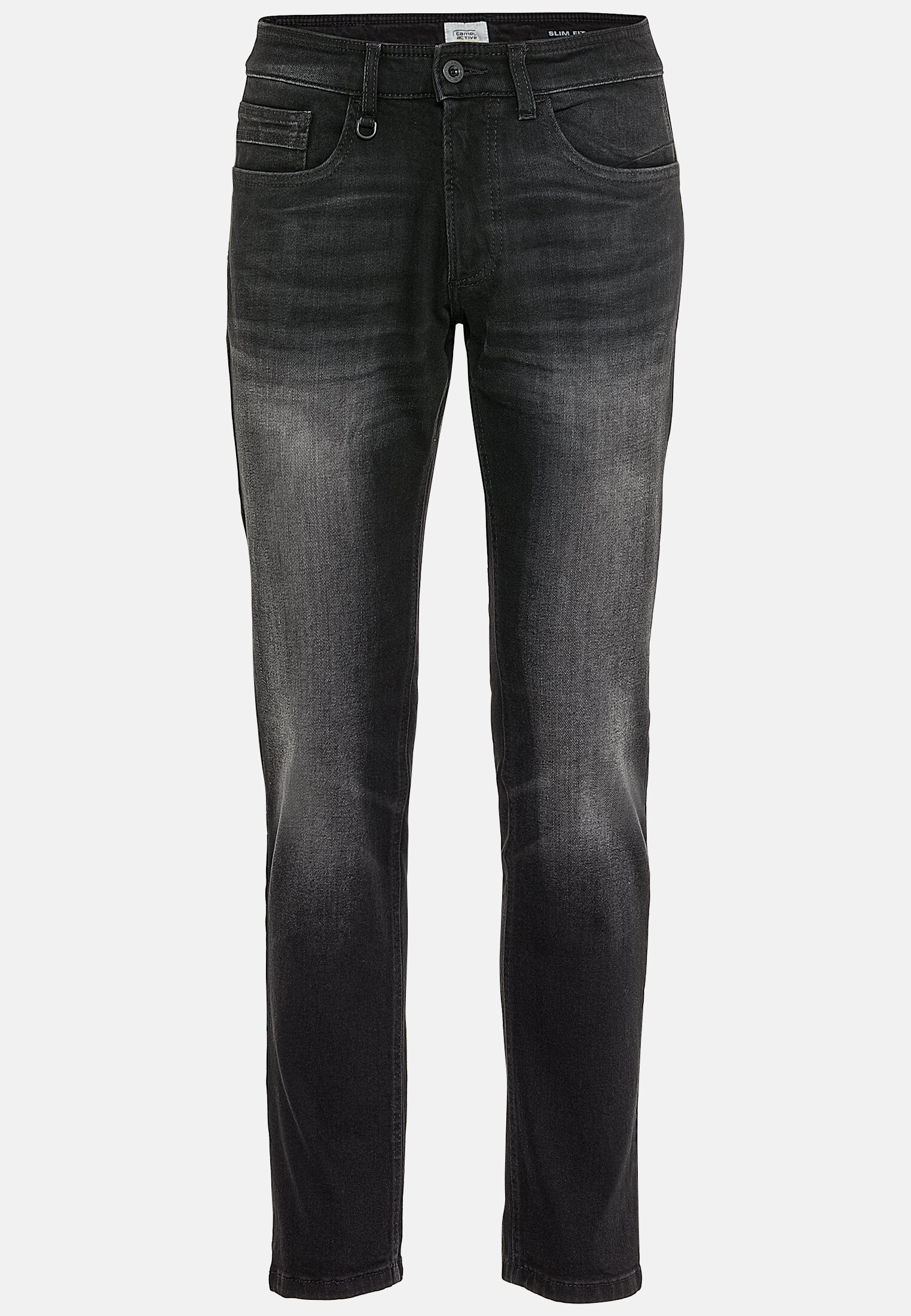 Men Slim Fit fleXXXactive® 5-Pocket Jeans Dark Grey frontal front