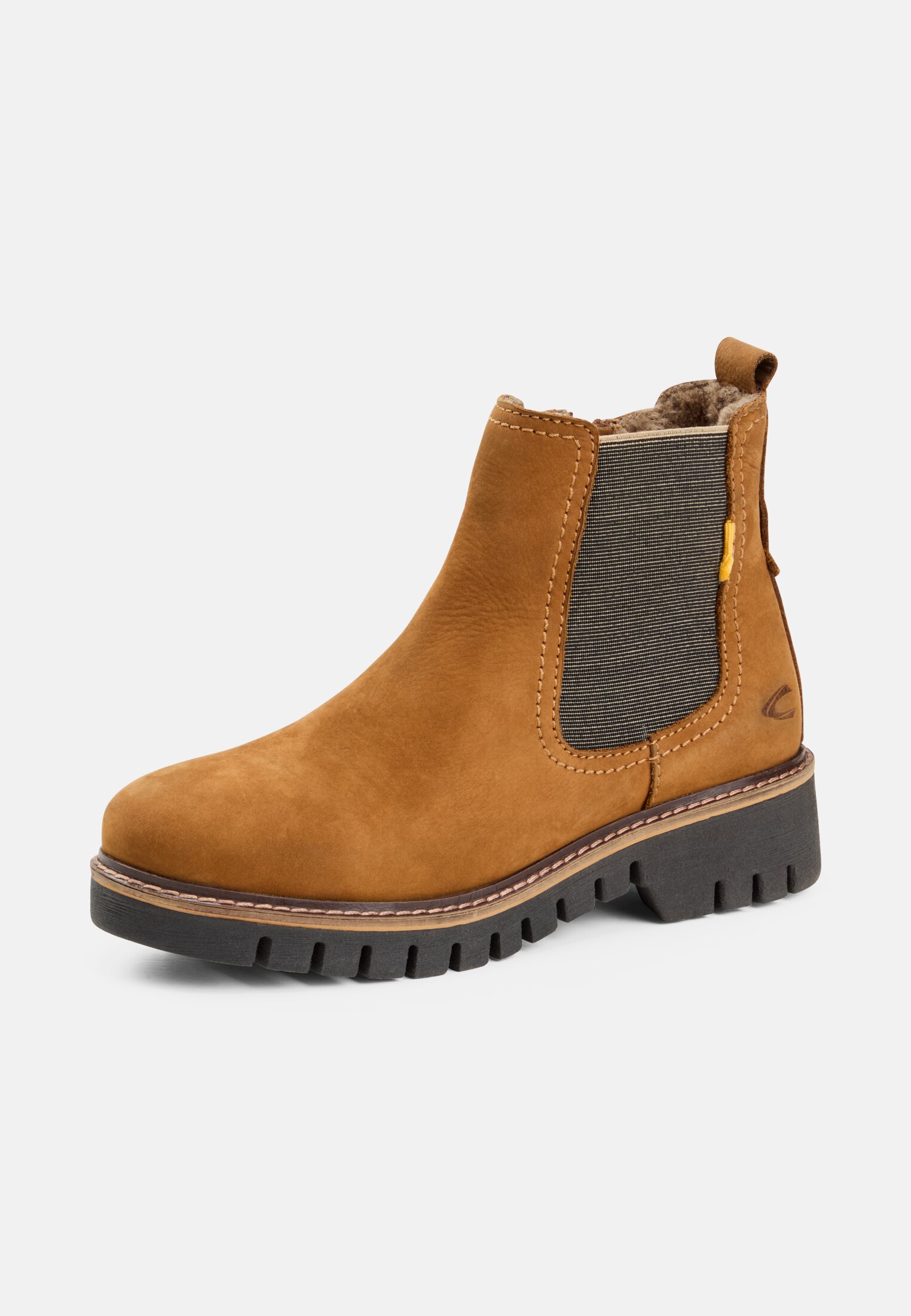 Damen Chelsea Boot mit Reißverschluss Braun frontal hinten