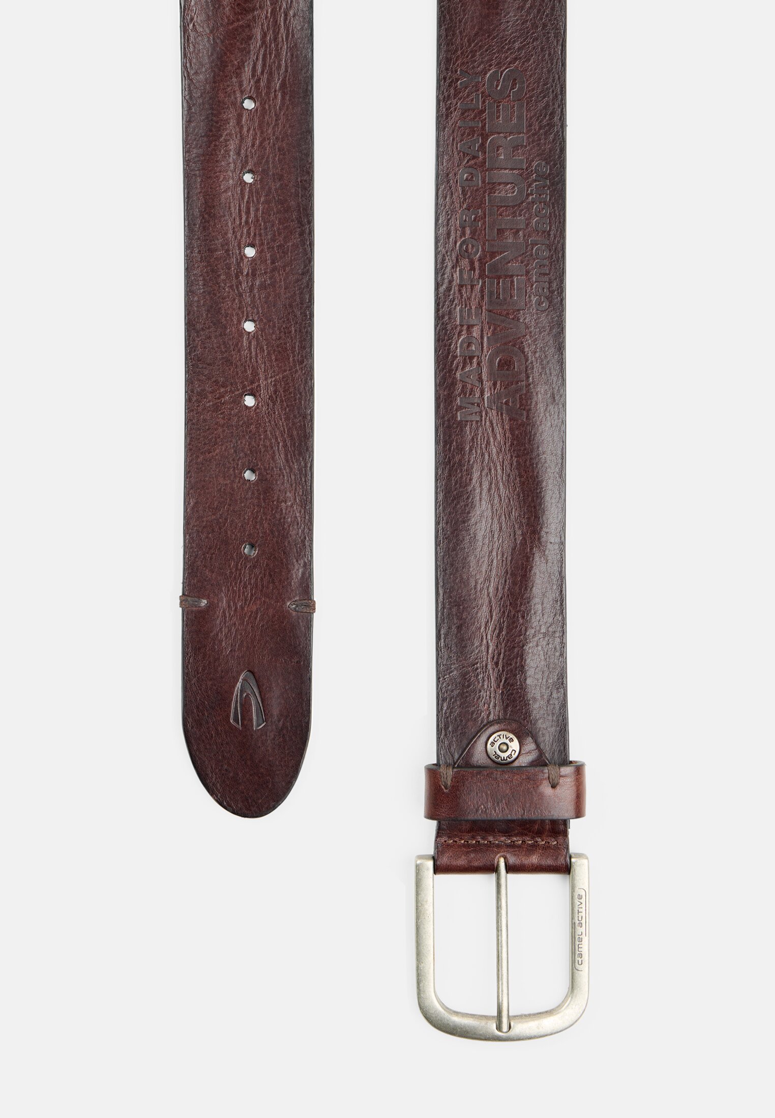 Men Cut-to-size genuine leather belt frontal back