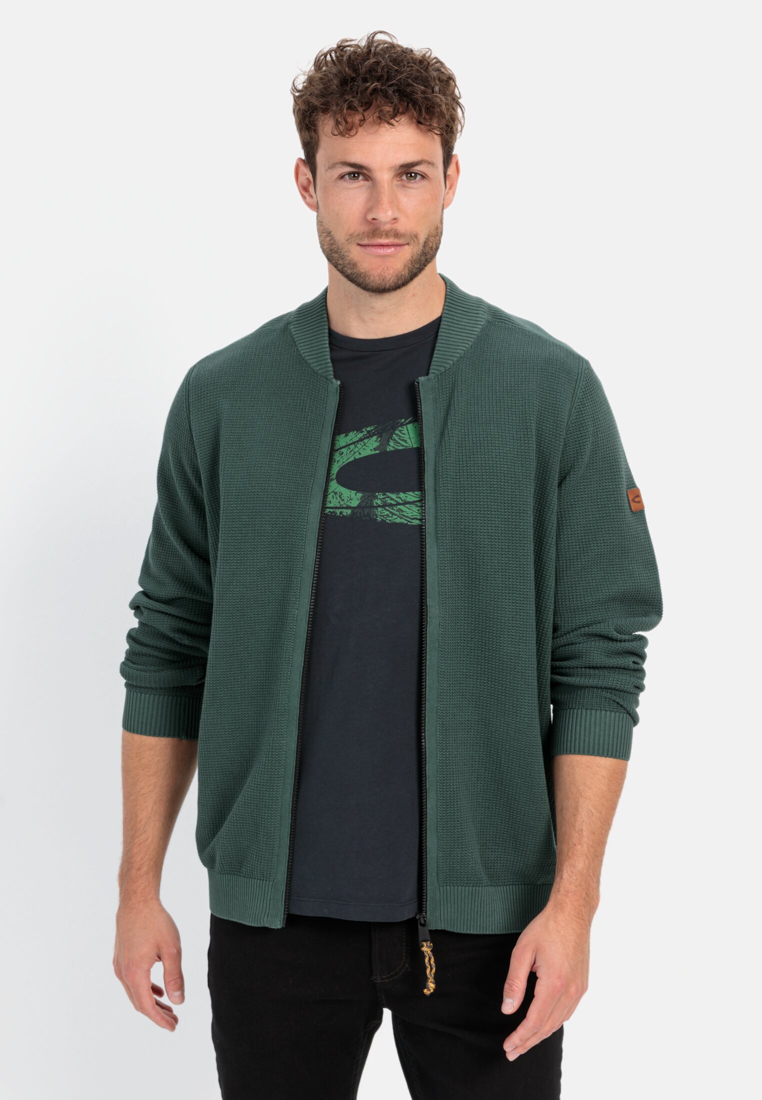 Strickjacke für Herren in Dunkelgrün | M | camel active