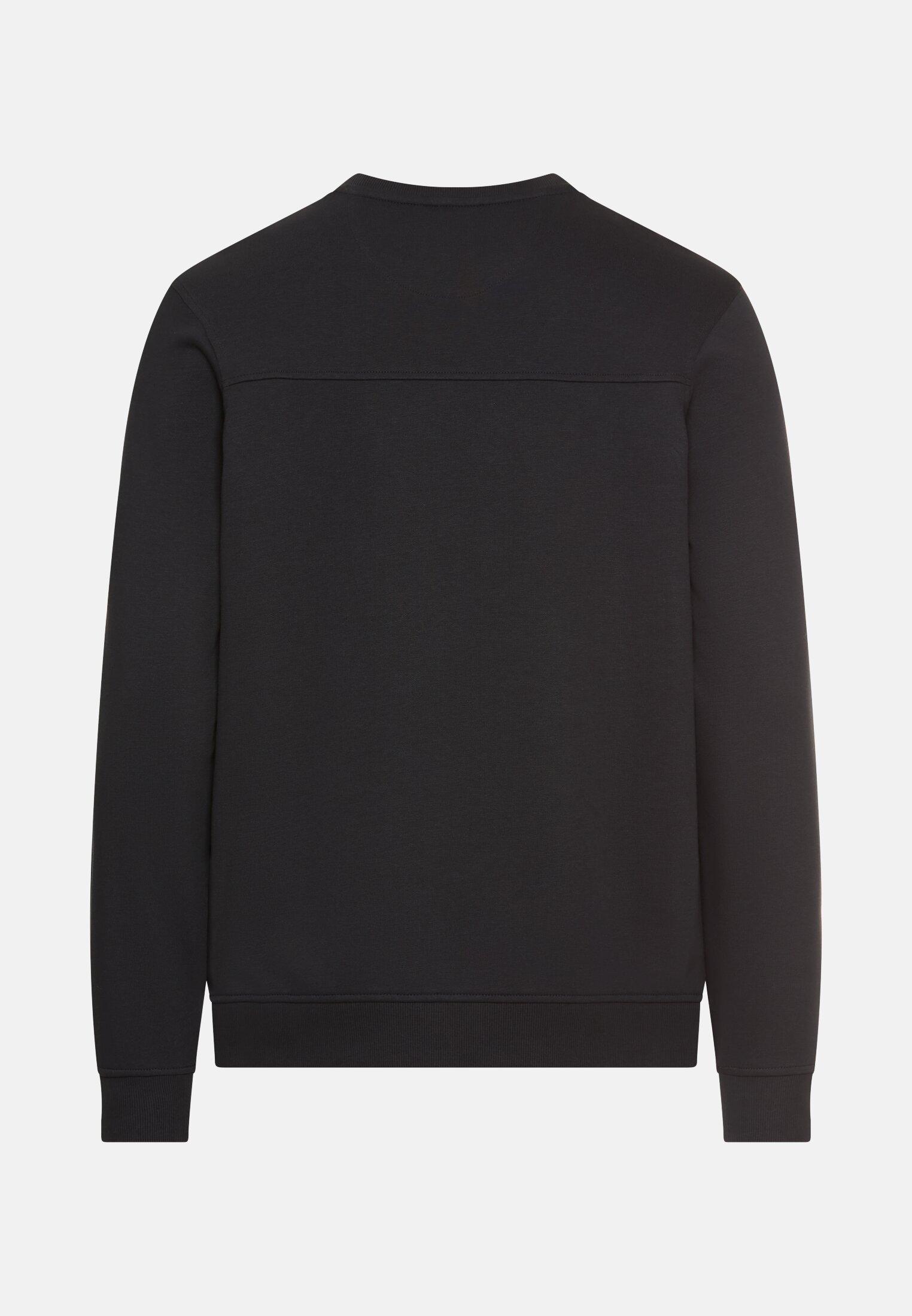 Heren Sweatshirt van katoenmix Zwart frontaal achter