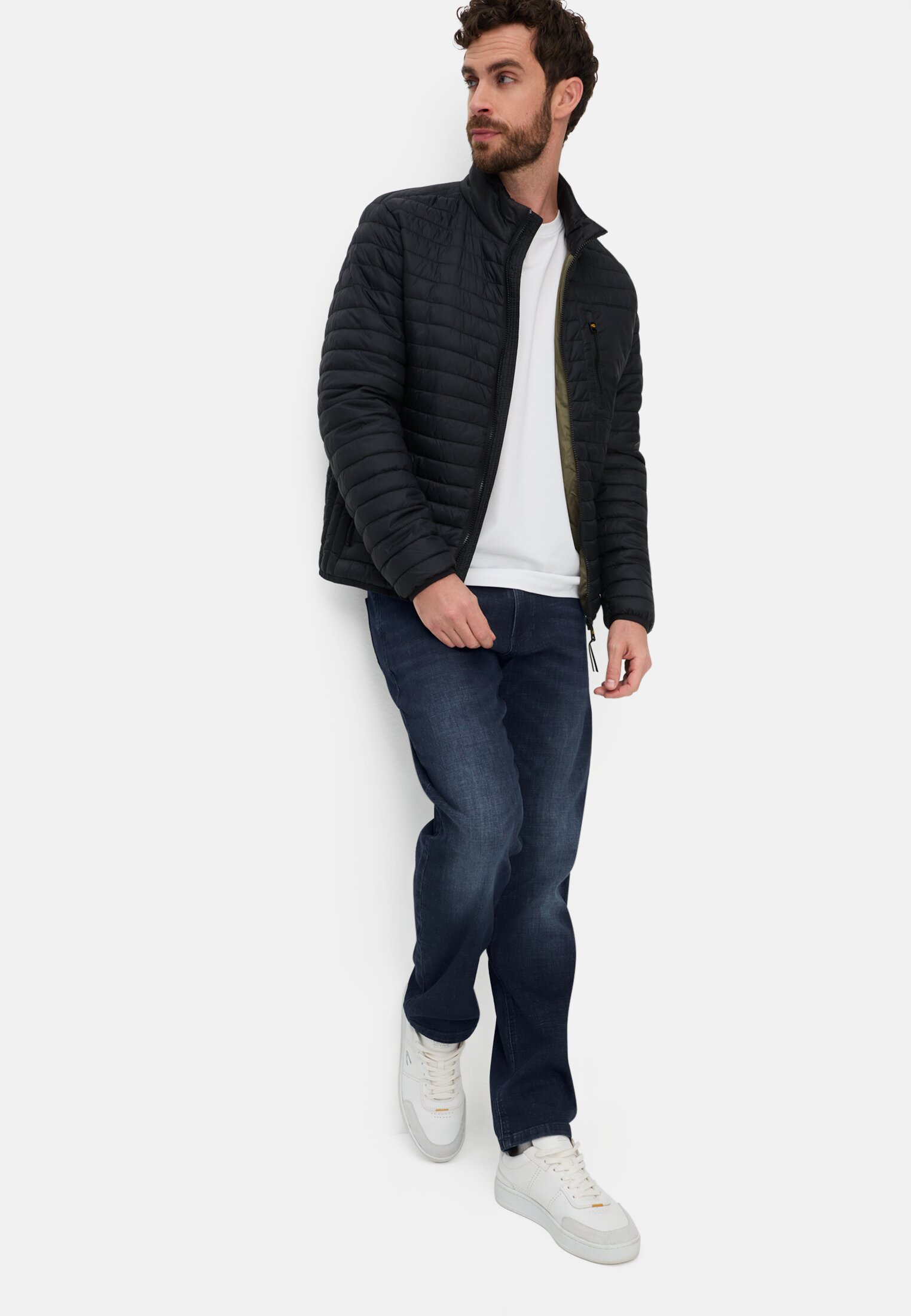 Men fleXXXactive® denim with cooling effect Dark Blue worn emotional