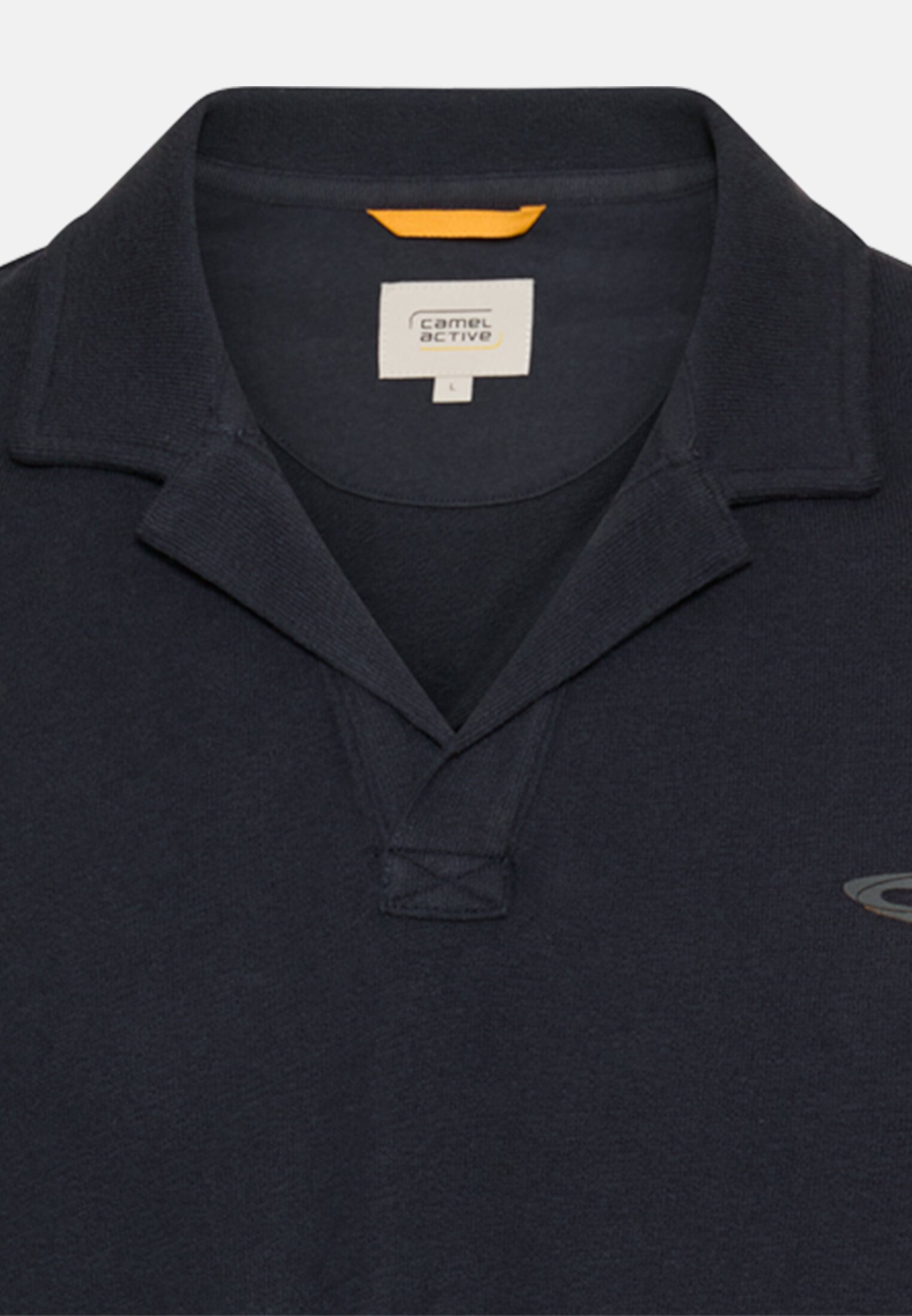 Men Polo shirt made of pure cotton Dark Blue front close
