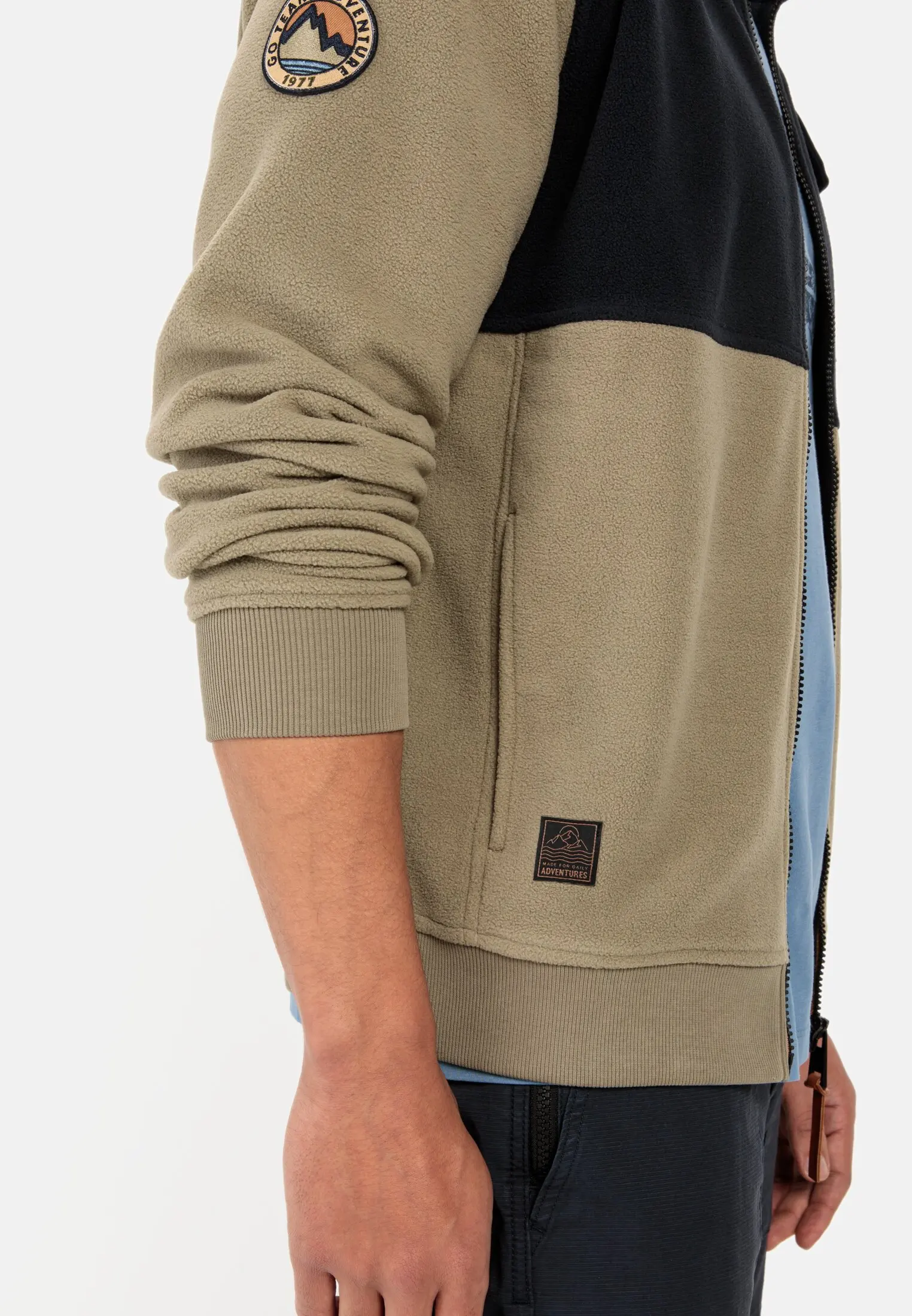 Fleecejacke für Herren in Khaki | M | camel active