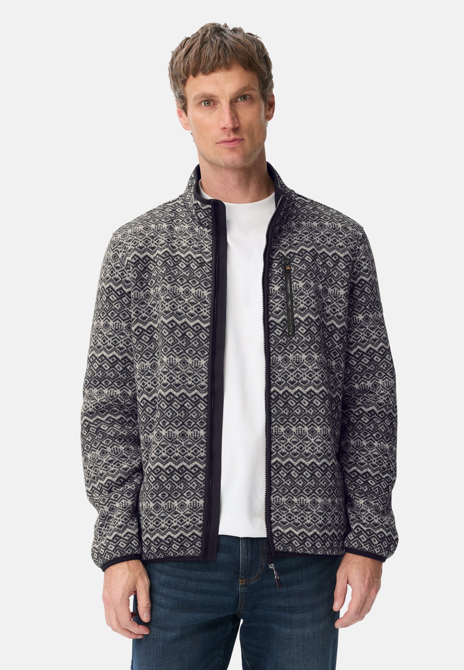 Heren Fleecevest met geruwd binnenmateriaal Marineblauw gedragen voor
