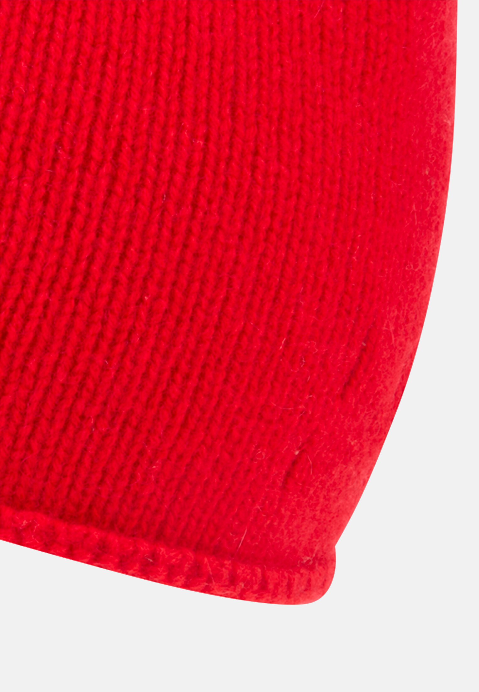Damen Beanie aus reinem Kaschmir Rot hinten nah