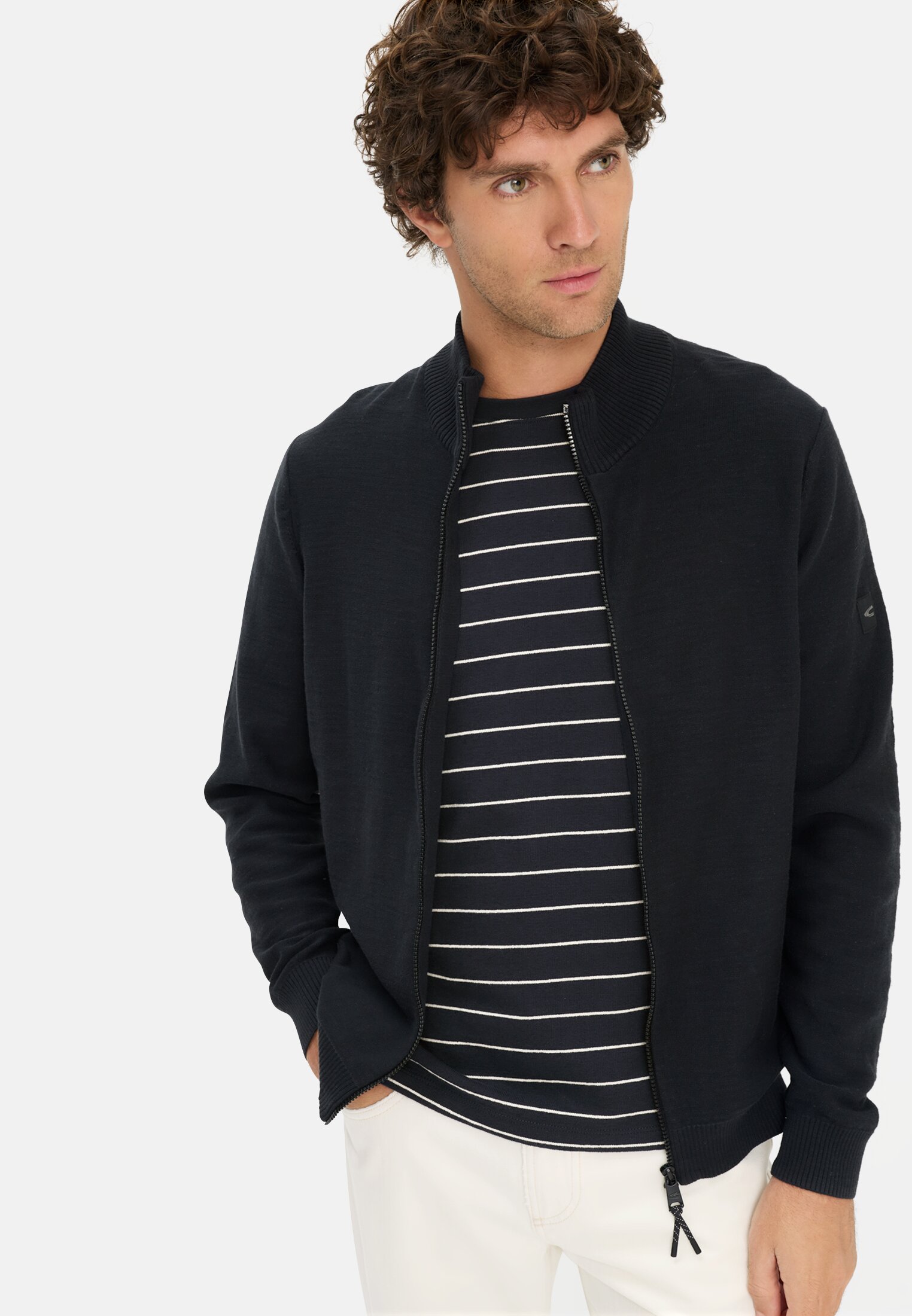 Men Relaxed fit 5-pocket jeans made from cotton Beige worn emotional