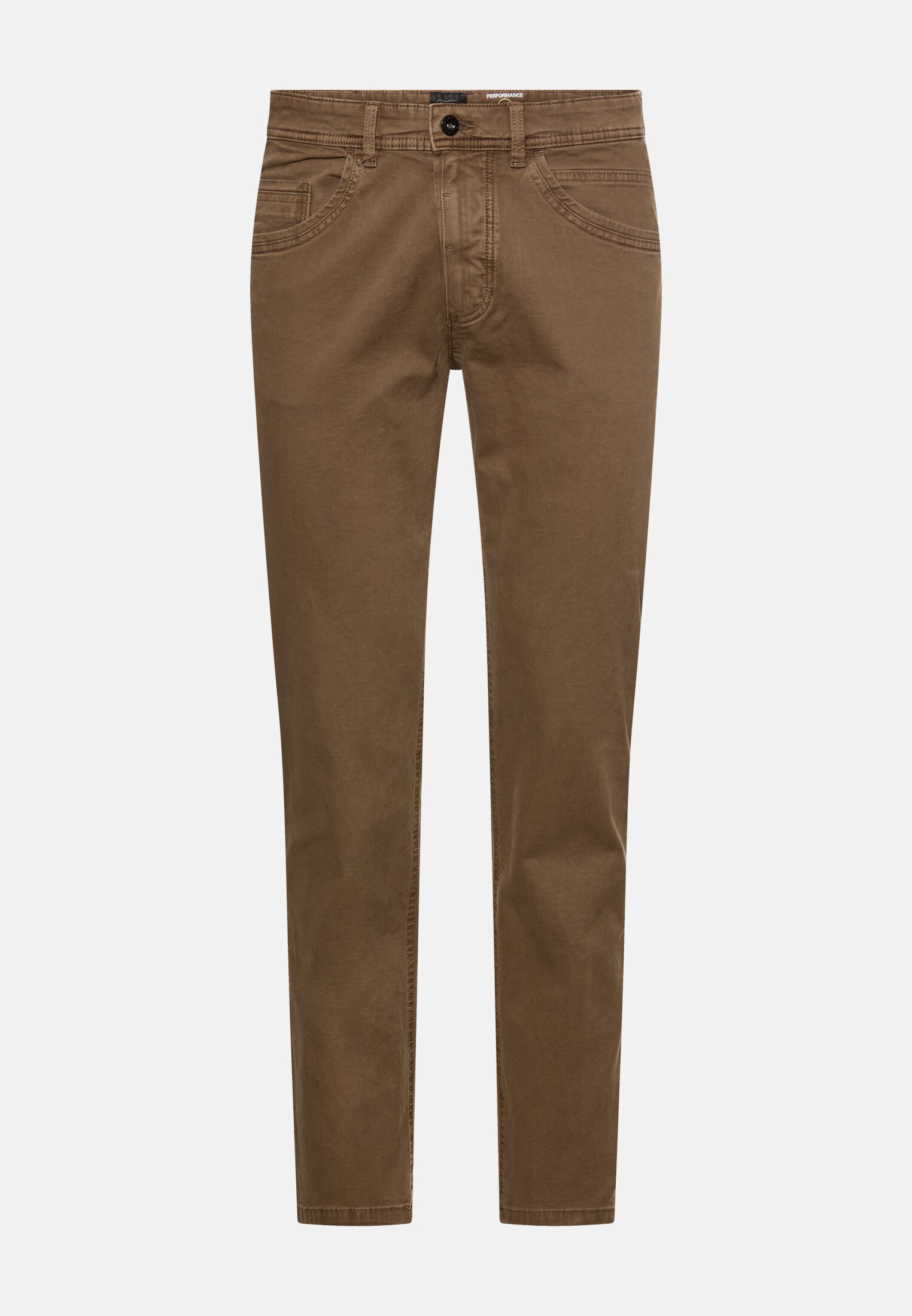 Heren Broek met 5-pocket-design Slibbruin frontaal voor