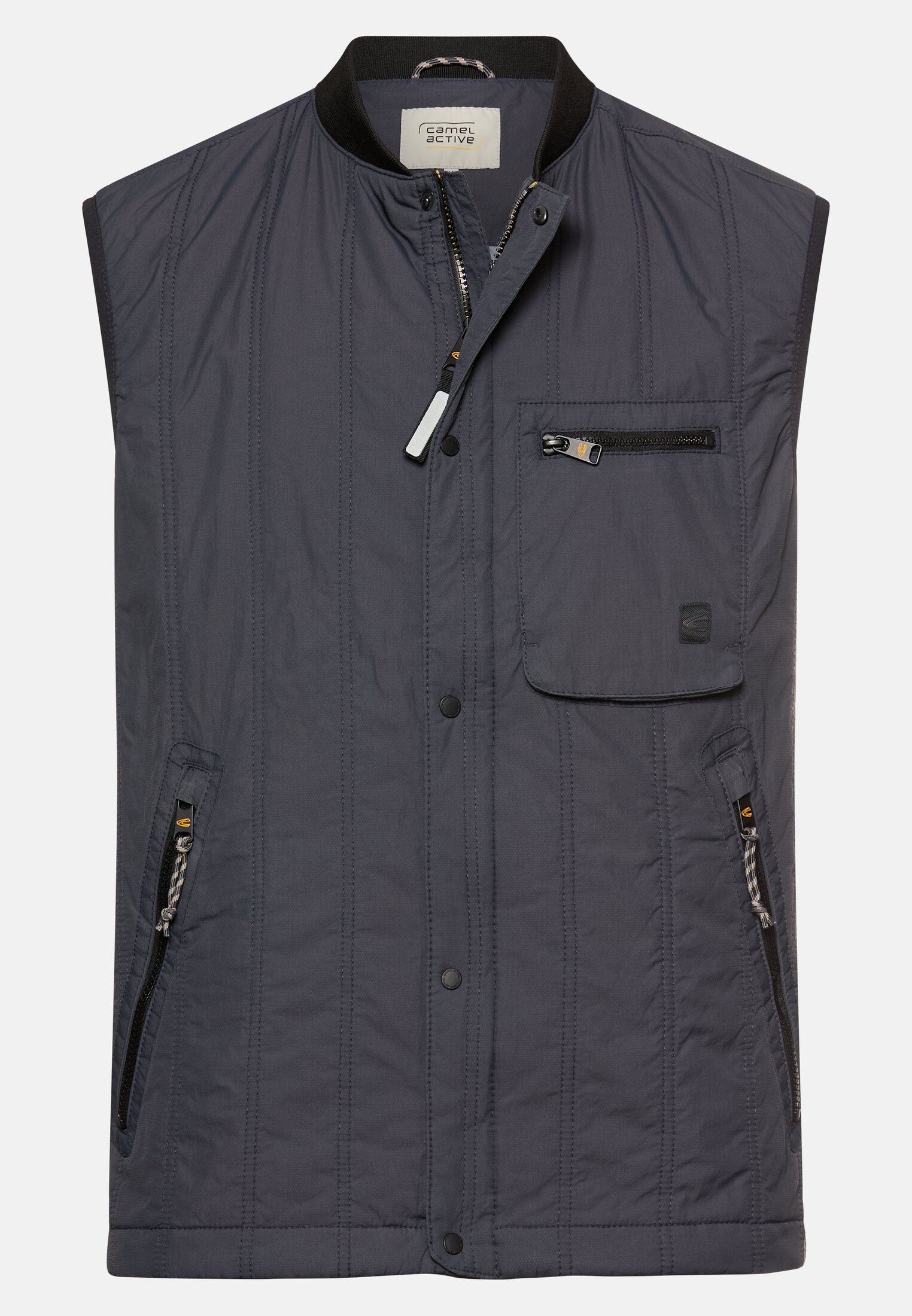 Herren Steppweste mit Stehkragen Dunkelblau frontal vorn