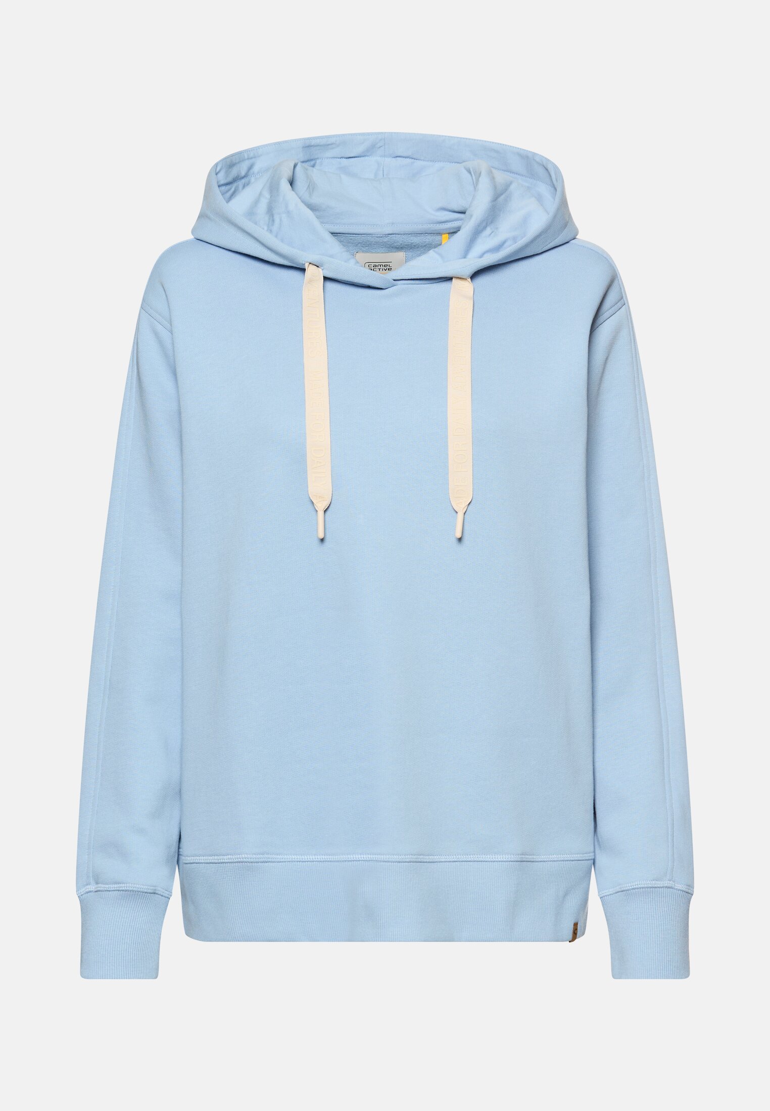Women Hoodie made of pure cotton Light Blue frontal front
