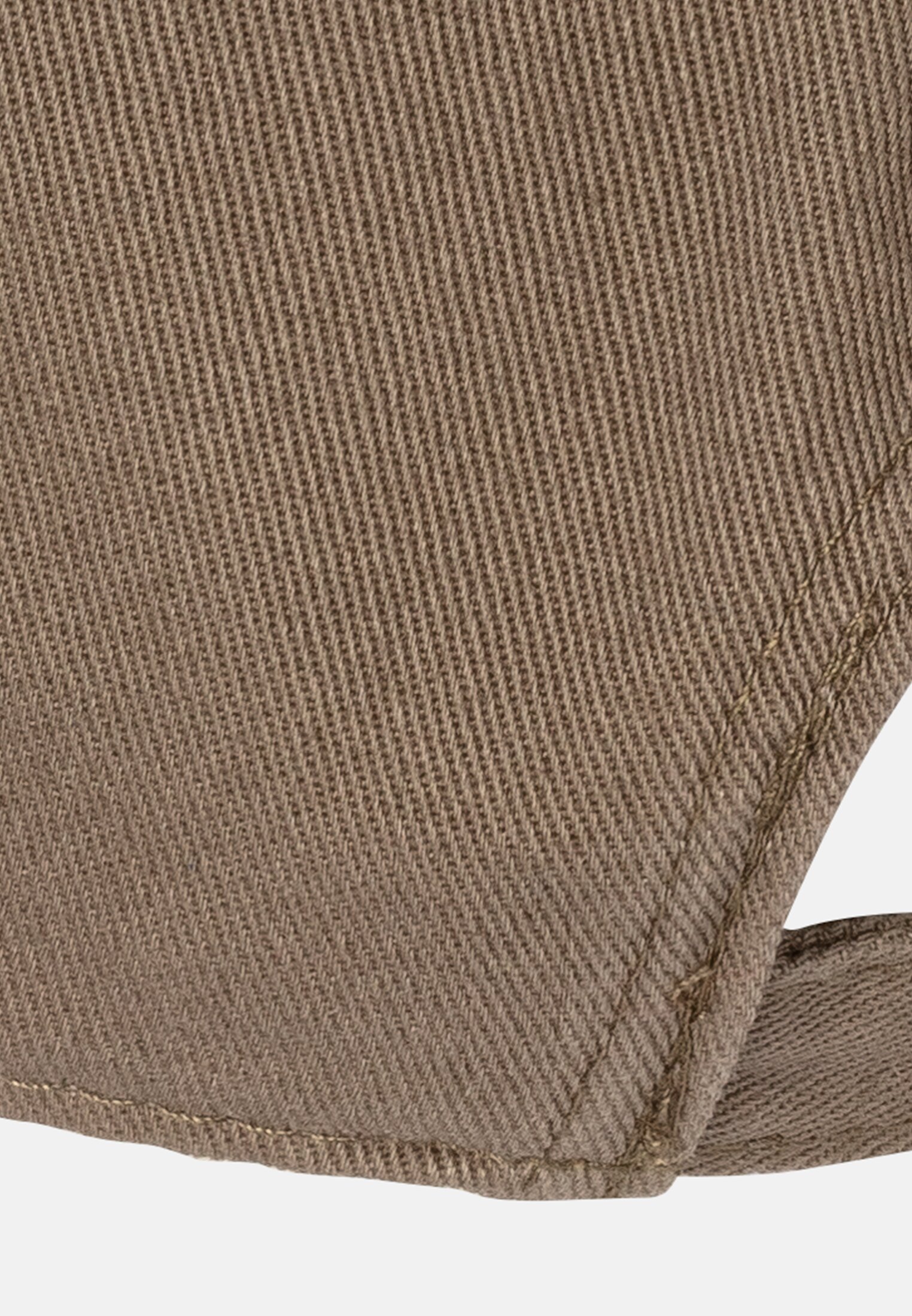 Herren Cap aus Baumwolle Braun hinten nah