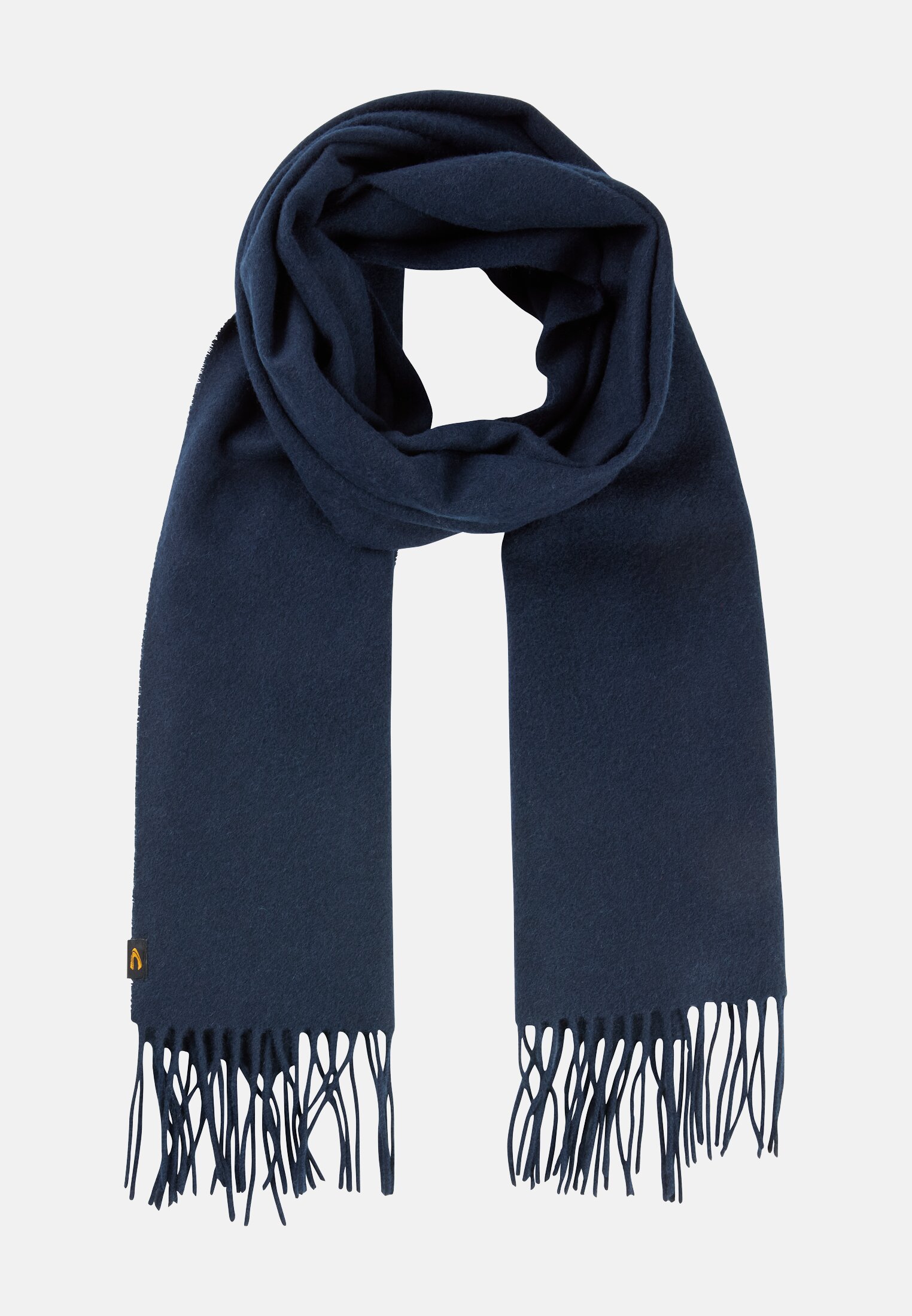 Heren Wollen sjaal met warmtefunctie Marineblauw frontaal voor