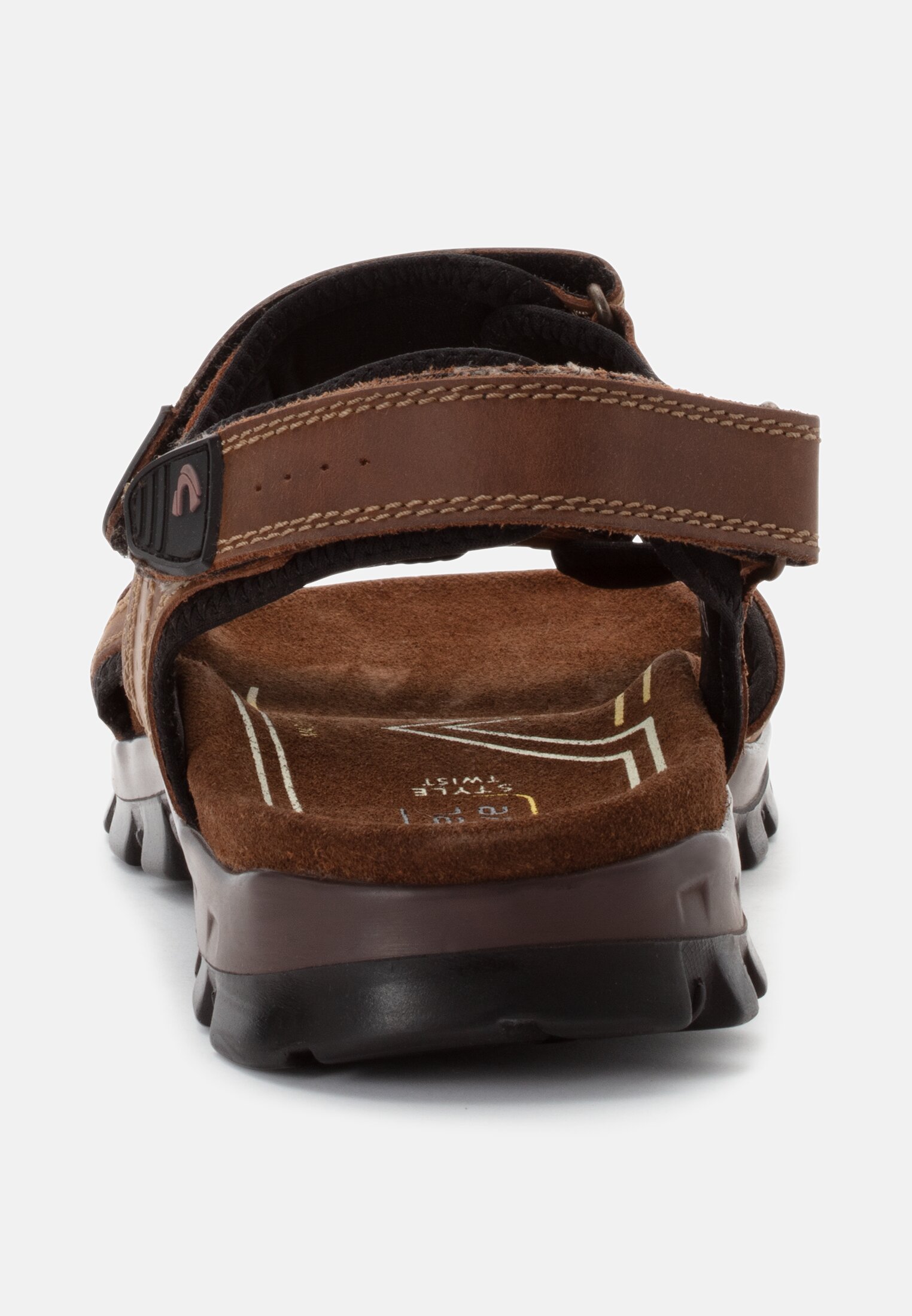 MI_56TWA01-0180-470_3G-00 Heren Sandalen van geperforeerd leer Licht bruin front dichtbij