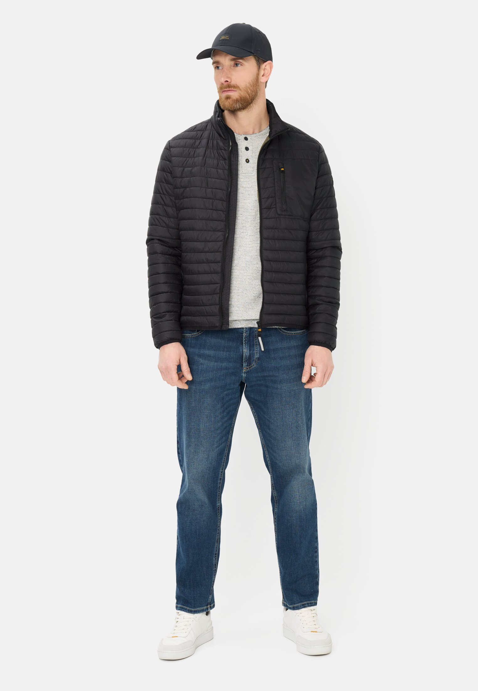 Heren Steppjas met waterafstotende functie Zwart gedragen voor lichaam compleet 