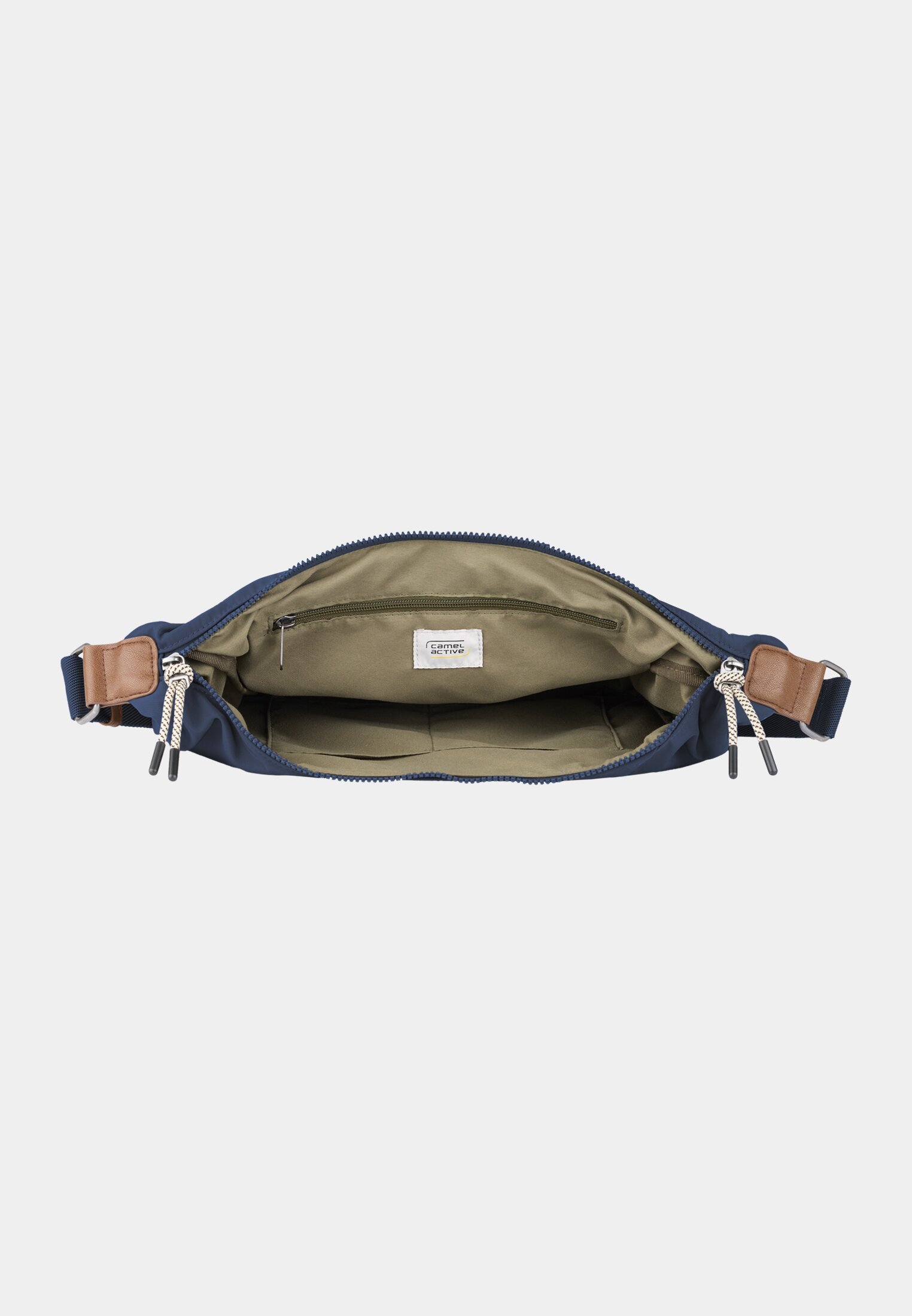 Women AURUM bag with zippered pockets Dark Blue front close