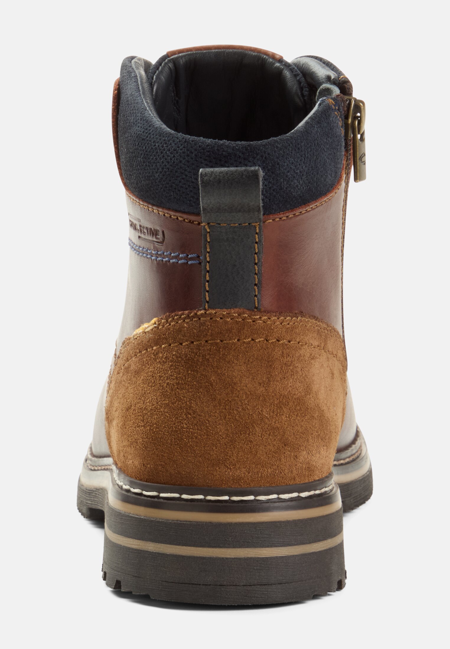 Heren BOSTON Leren laars Bruin front dichtbij