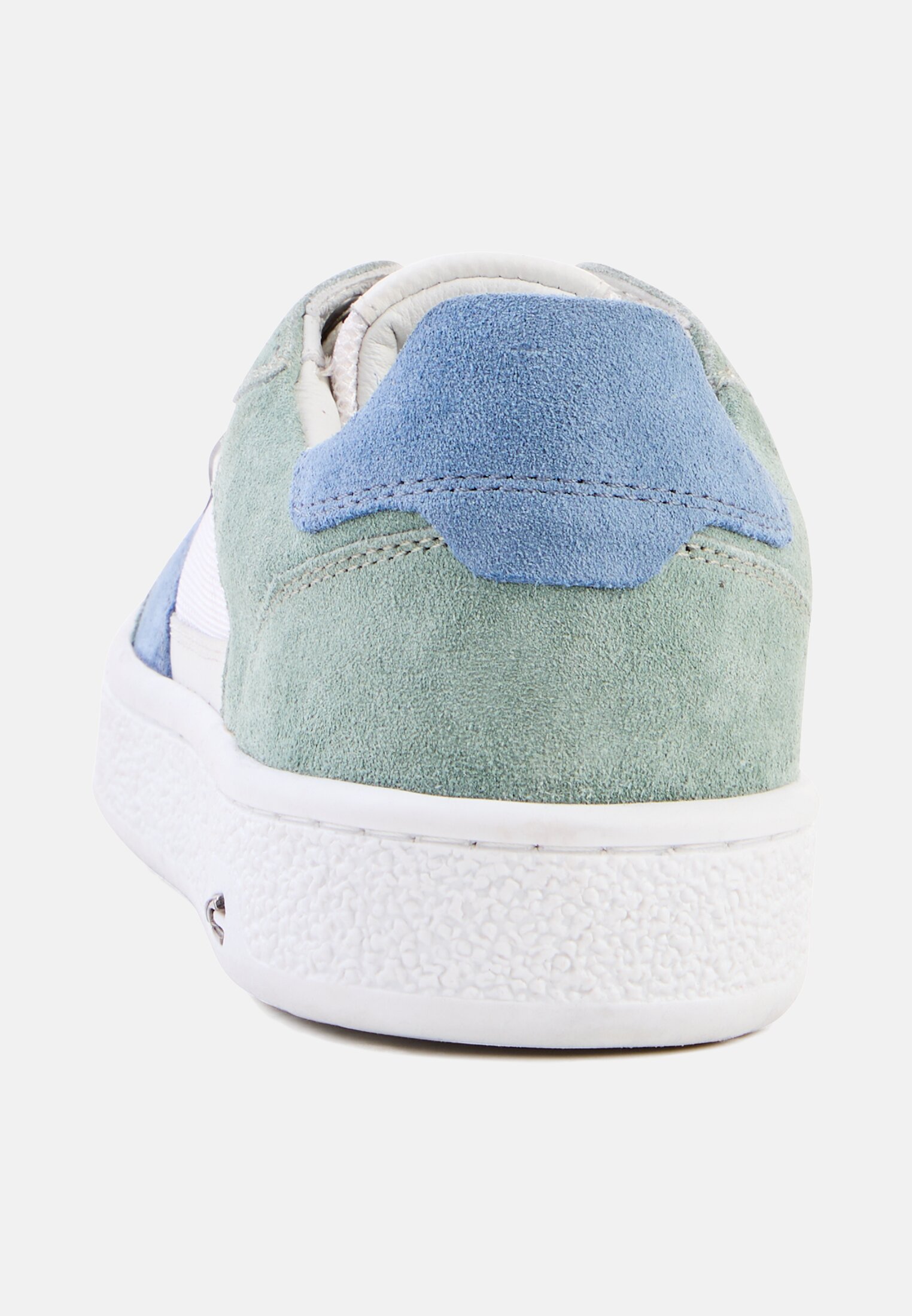 Damen Casual Sneaker aus Leder Mix Weiß vorne nah