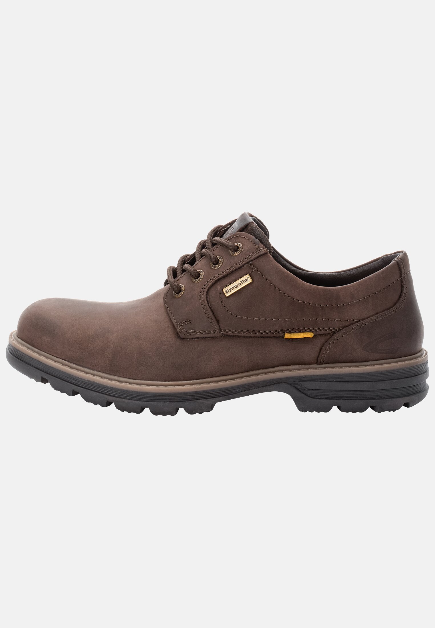 Herren Schnürschuhe aus echtem Nubukleder Braun frontal vorn