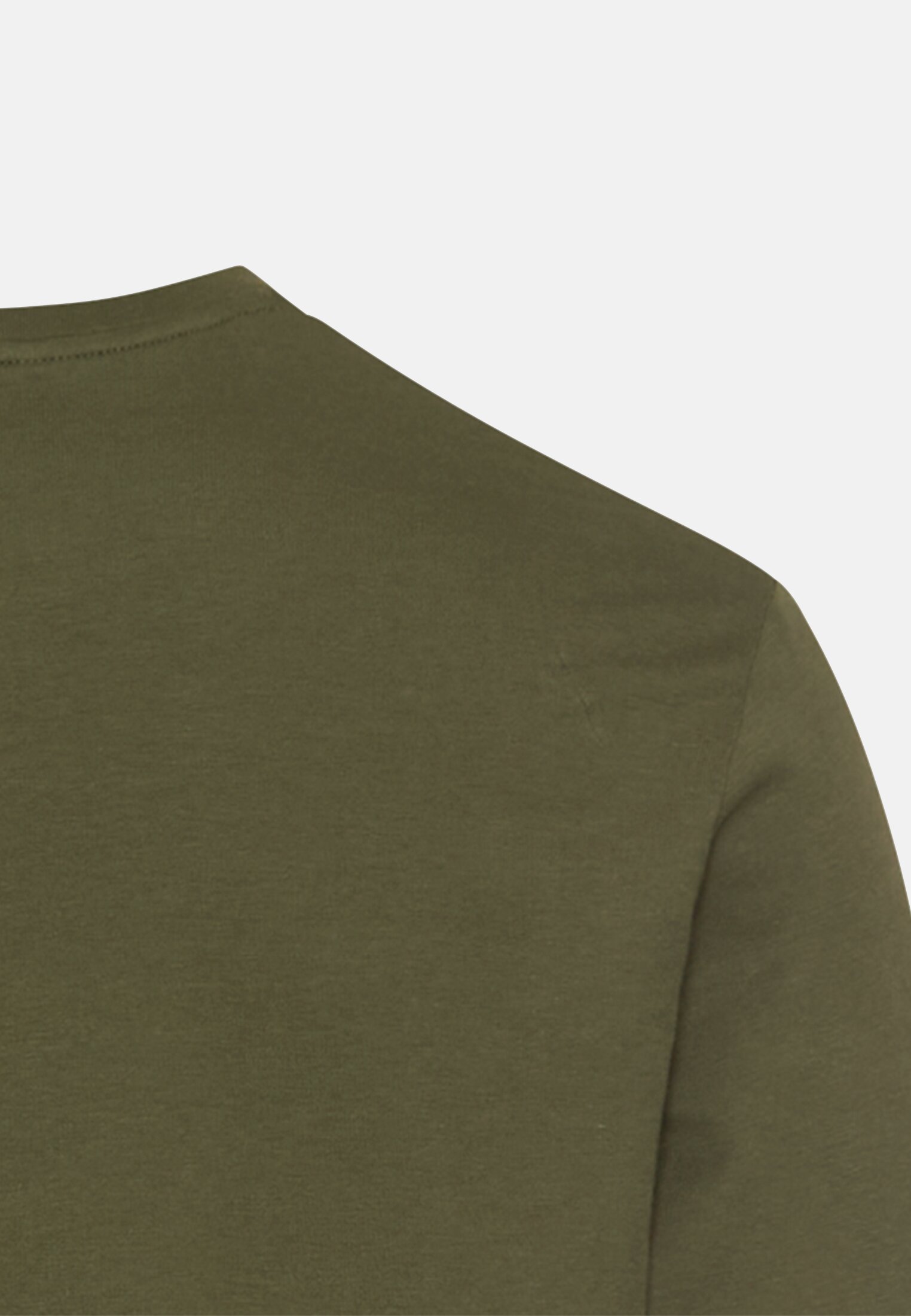 Herren fleXXXactive® Langarmshirt aus einem Baumwollmix Waldgrün hinten nah