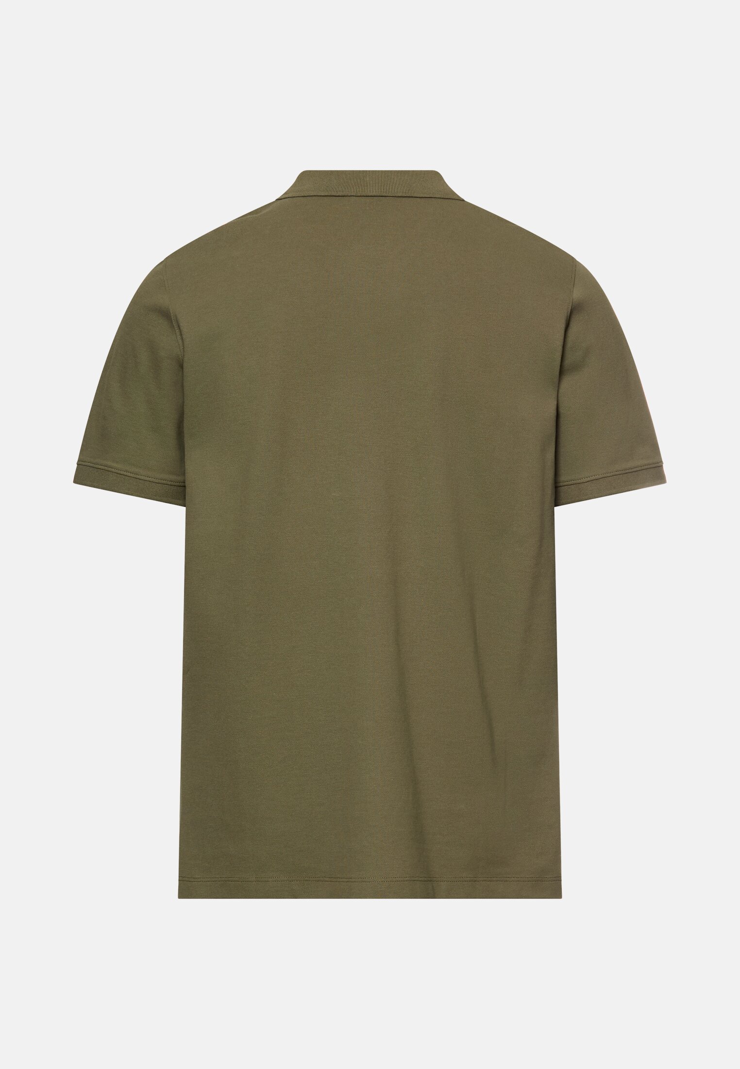Men Polo shirt with contrast details Olive Green frontal back