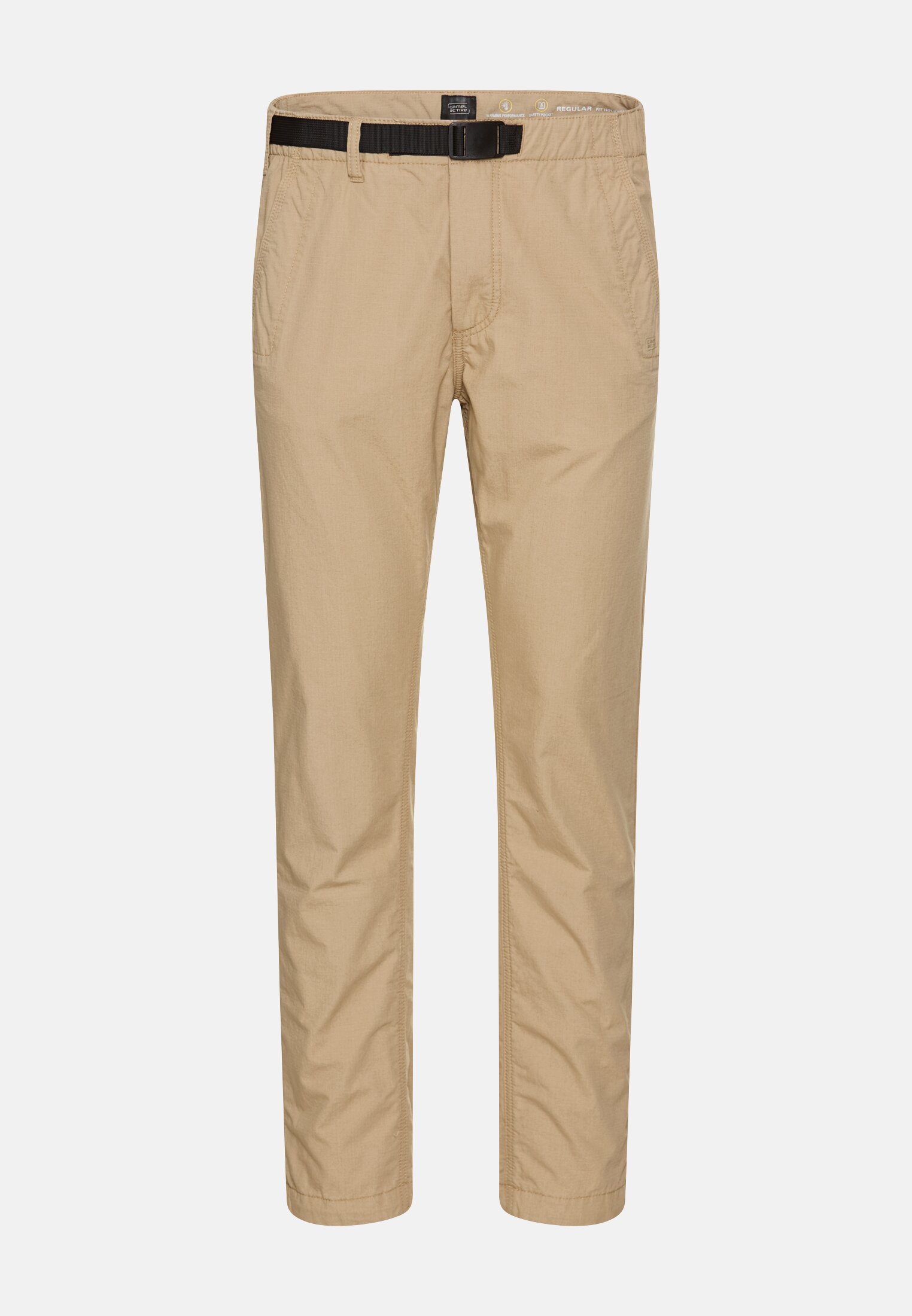 Herren Thermo Chino aus reiner Baumwolle mit Polyesterfutter Beige frontal vorn