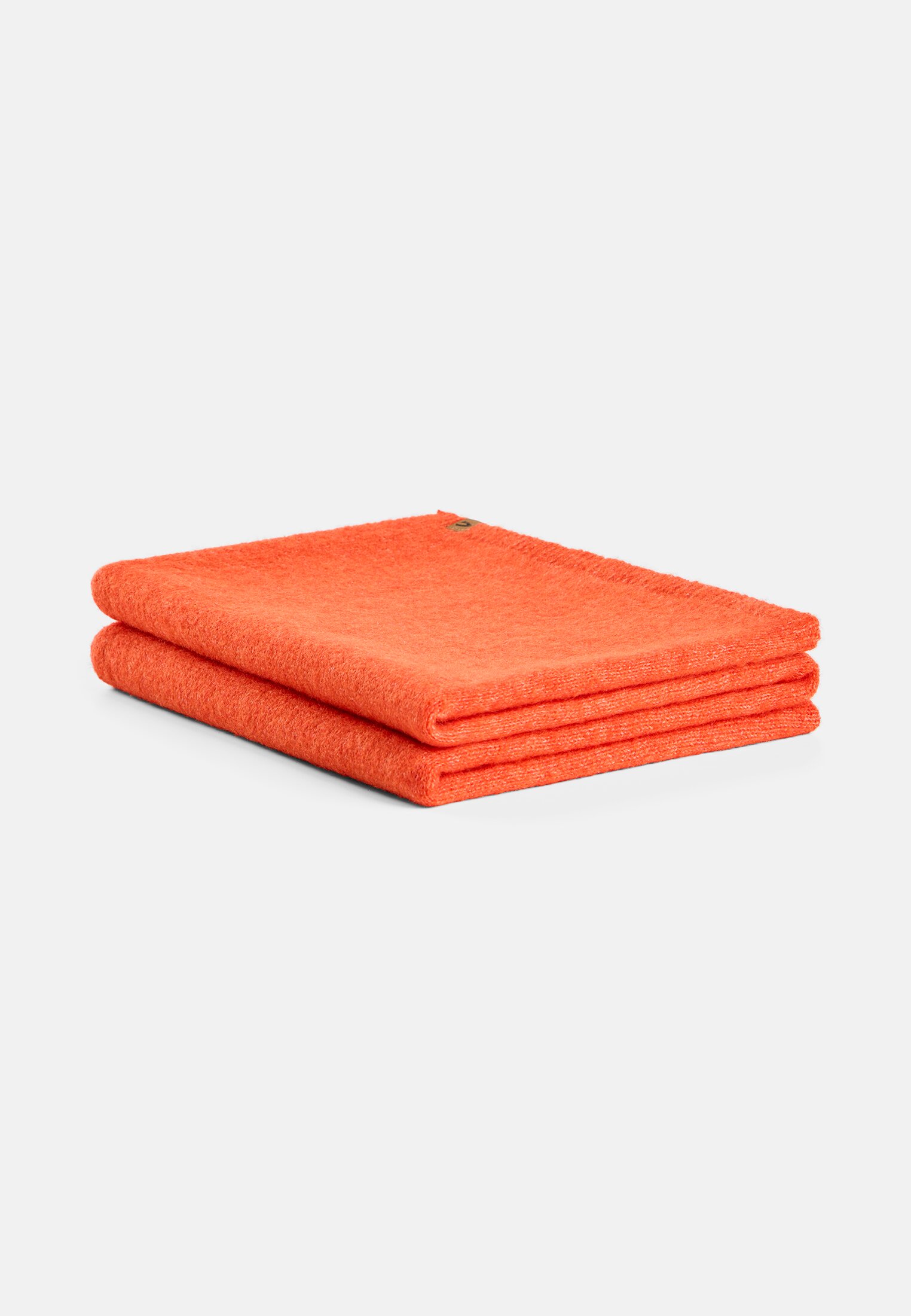 Vrouwen Basic sjaal van een zachte materiaalmix Oranje frontaal van boven