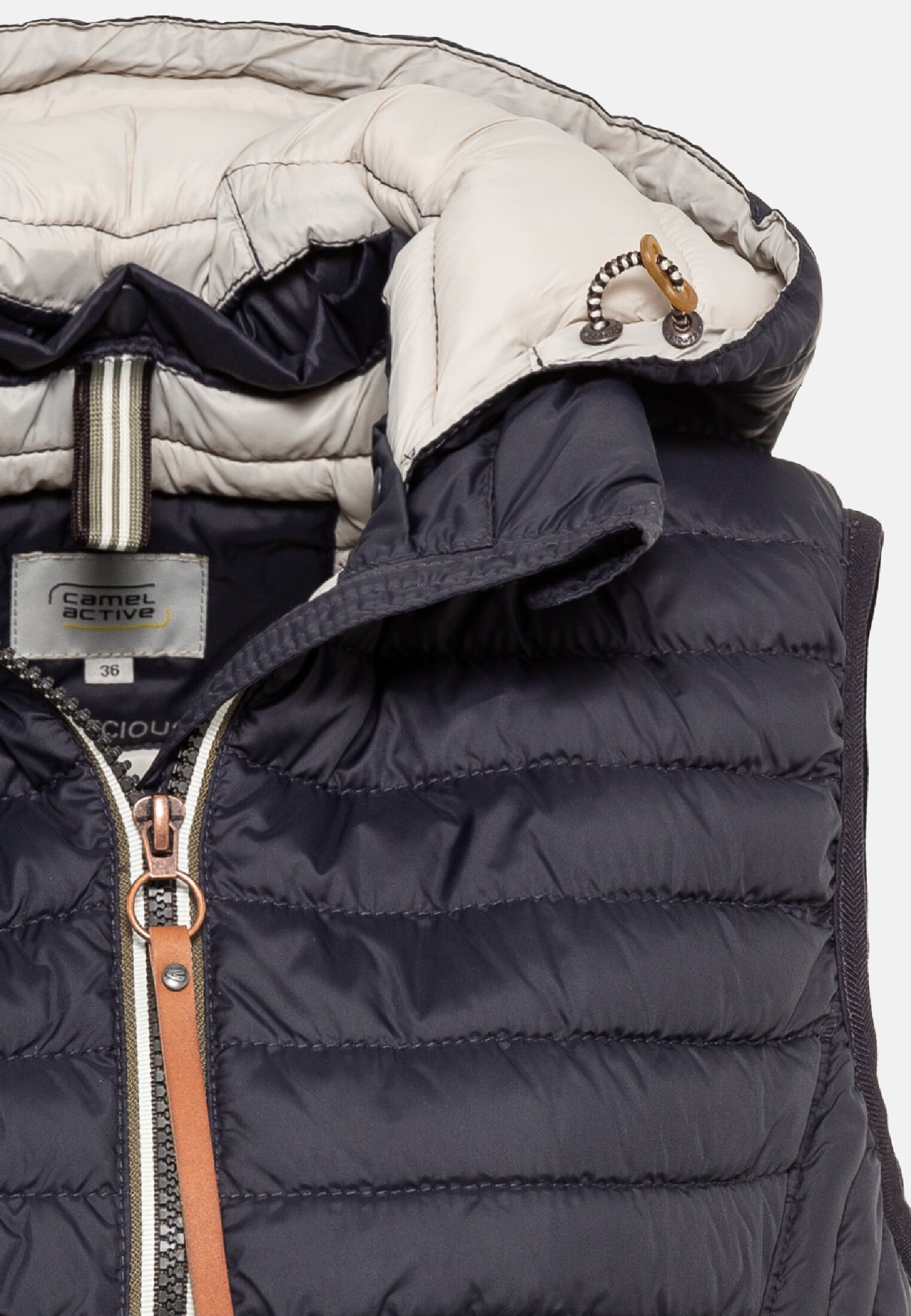 Puffer Weste Steppweste Herren Kapuze Camel Active Weste Mit