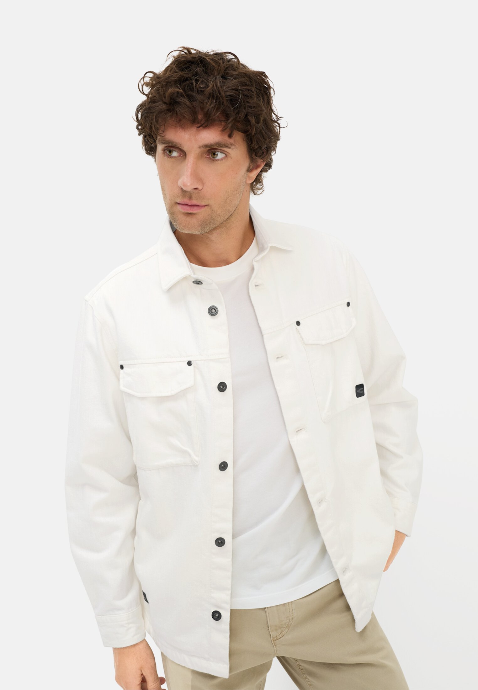 Men Long-sleeved shirt made of pure cotton Off-white worn emotional