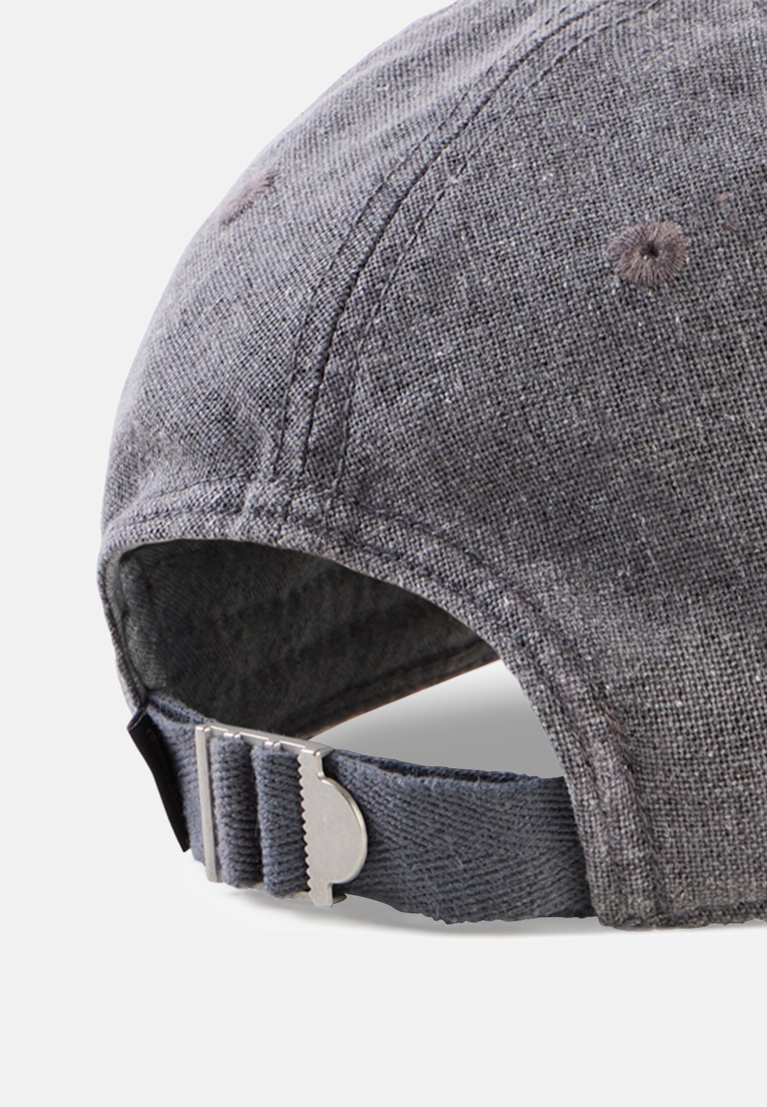 Men Cap from a cotton linen mix Dark Blue close back