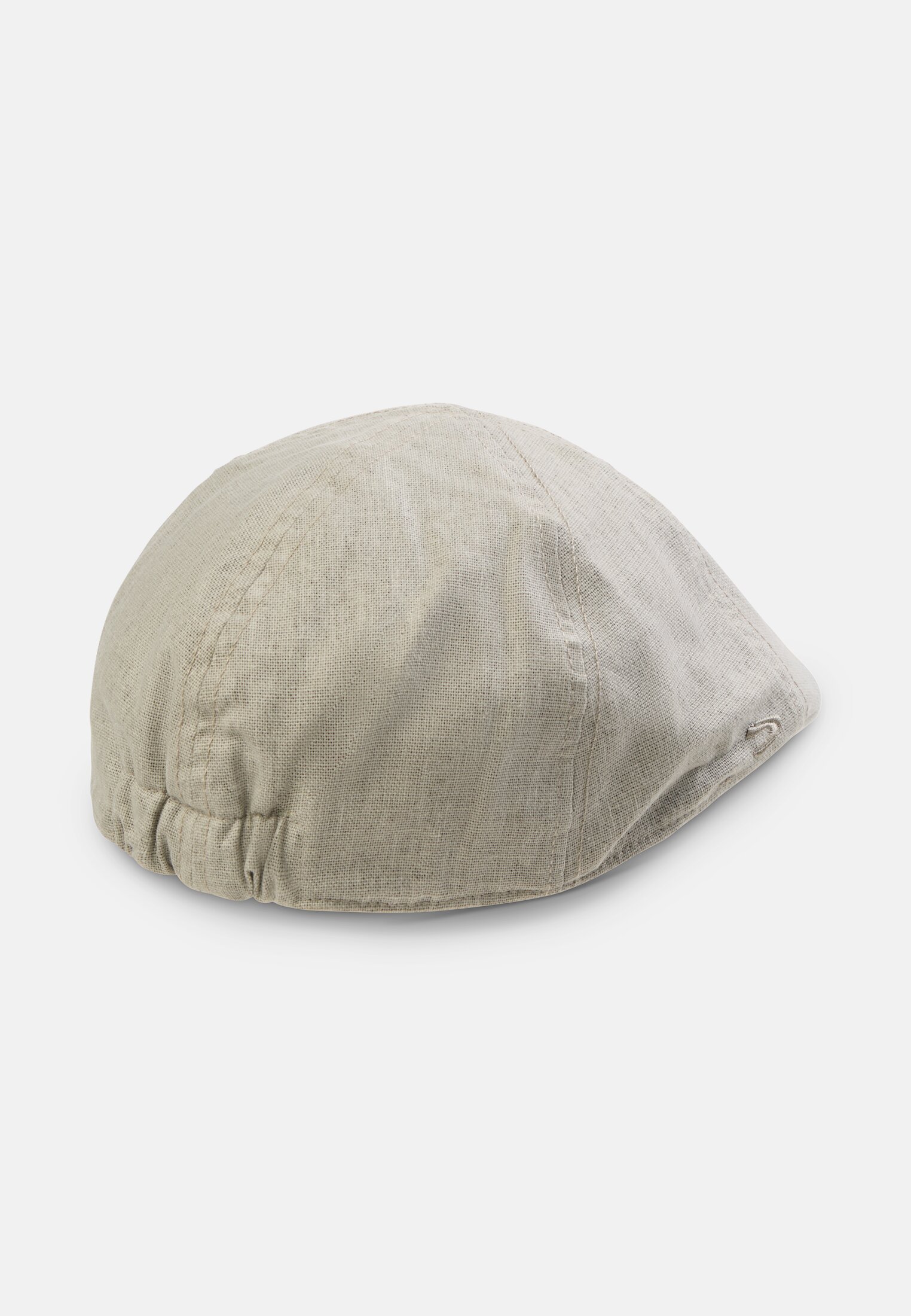 Men Flat Cap made from a linen blend Beige frontal back