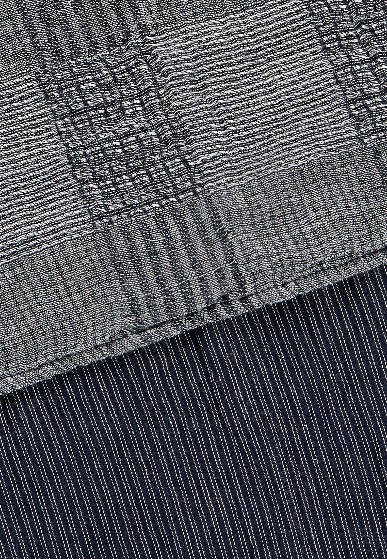 Herren Gewebter Schal aus 100% Baumwolle Navyblau frontal hinten