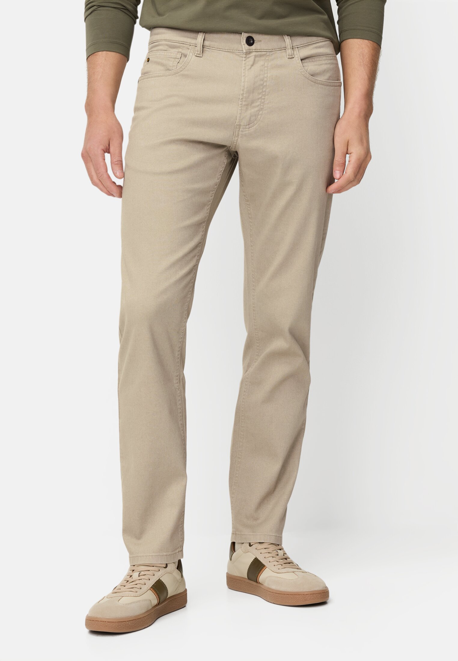 Heren Broek met 5-pocket-design Beige gedragen voor
