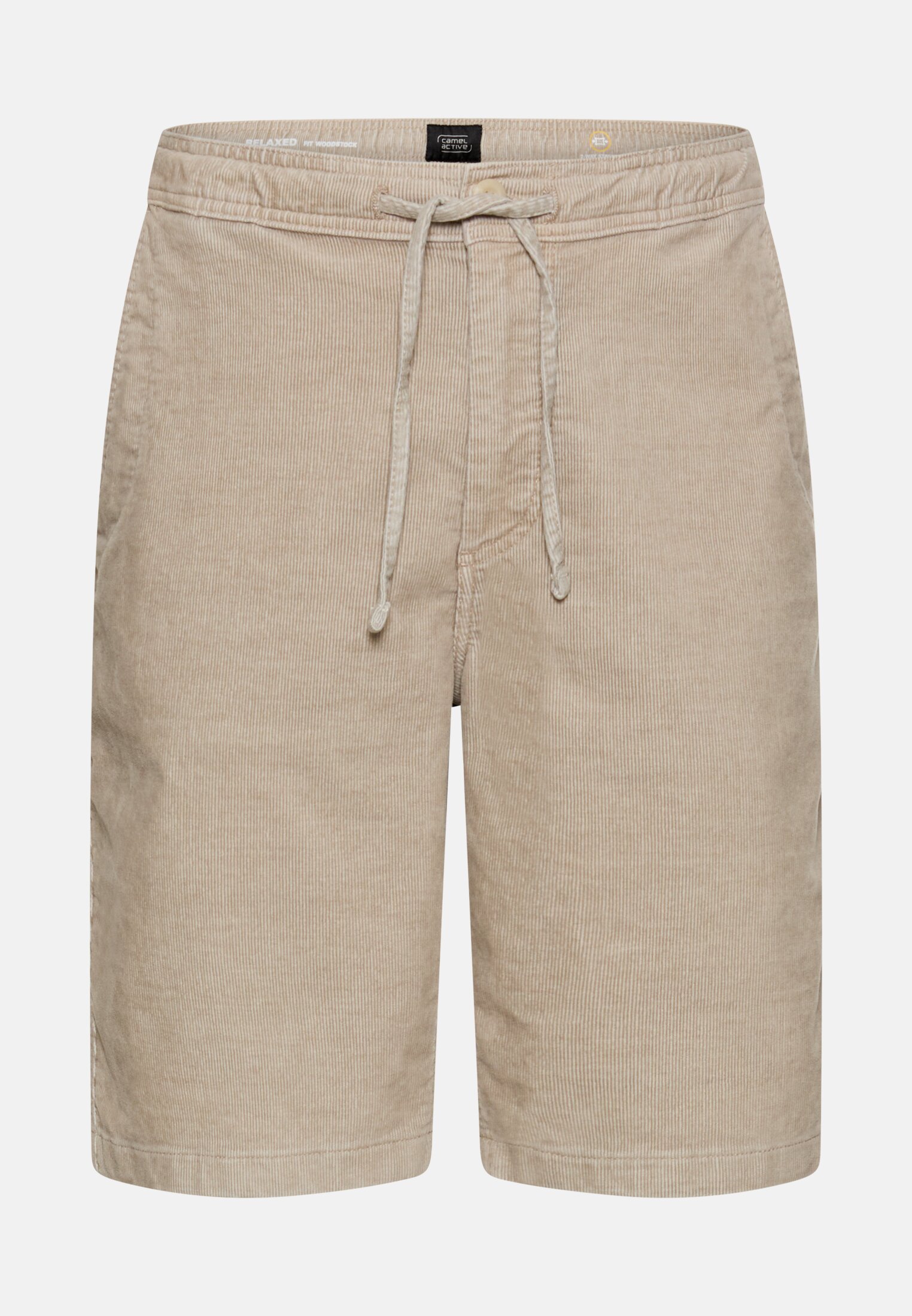 Men Bermuda shorts with drawstring Beige frontal front