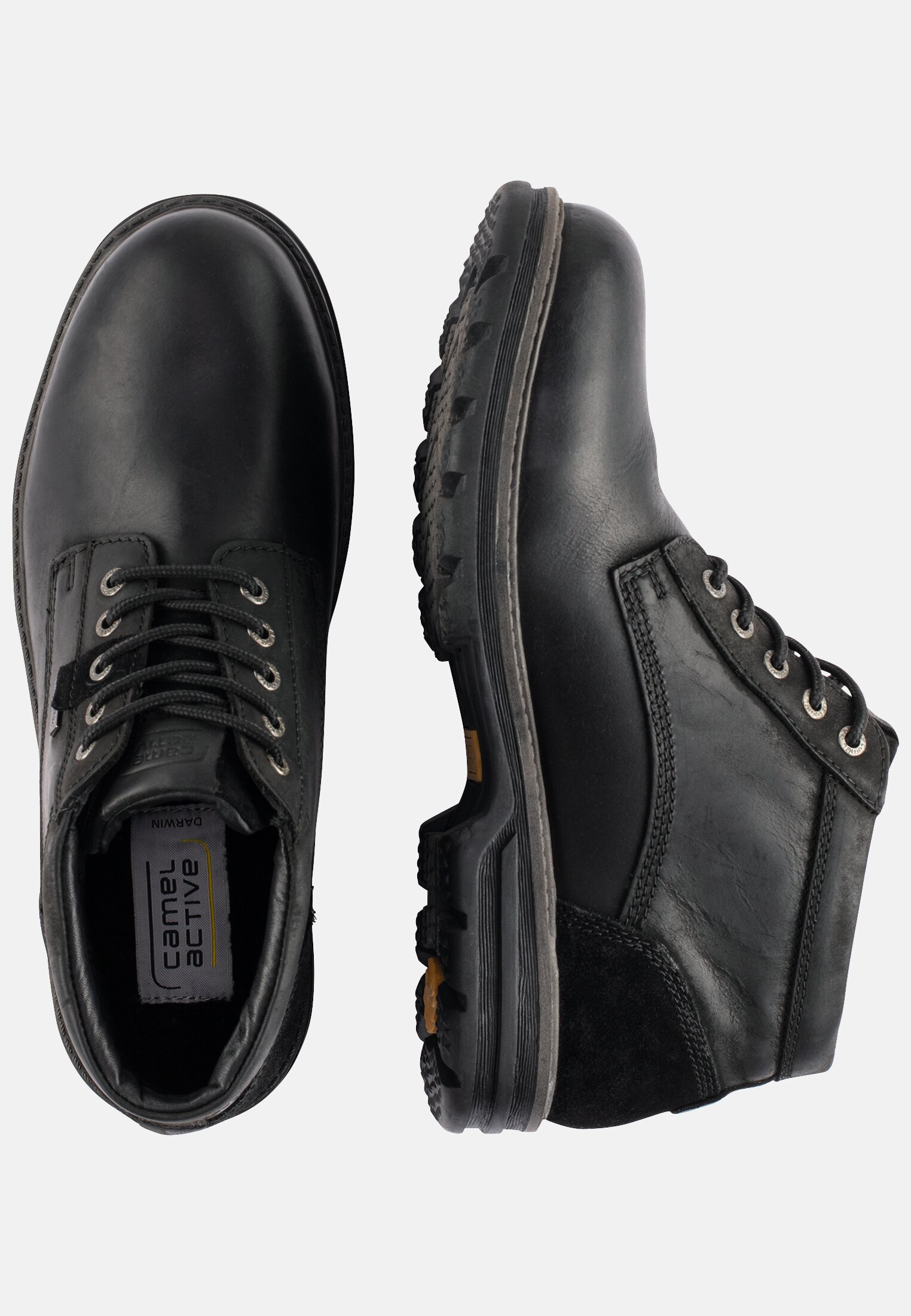 Men DARWIN lace-up shoes made of genuine leather Black