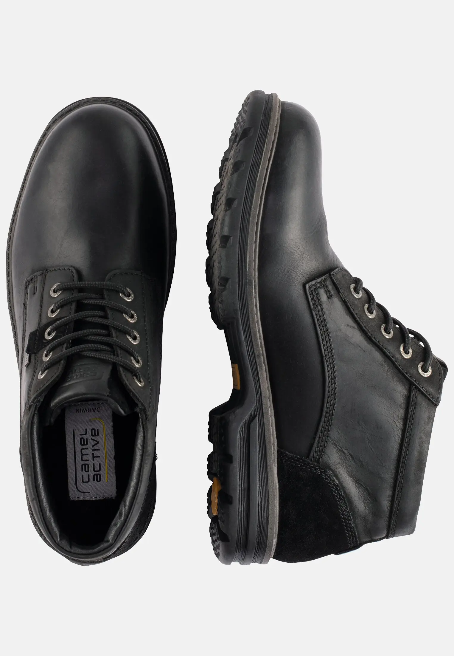 Men DARWIN lace-up shoes made of genuine leather Black
