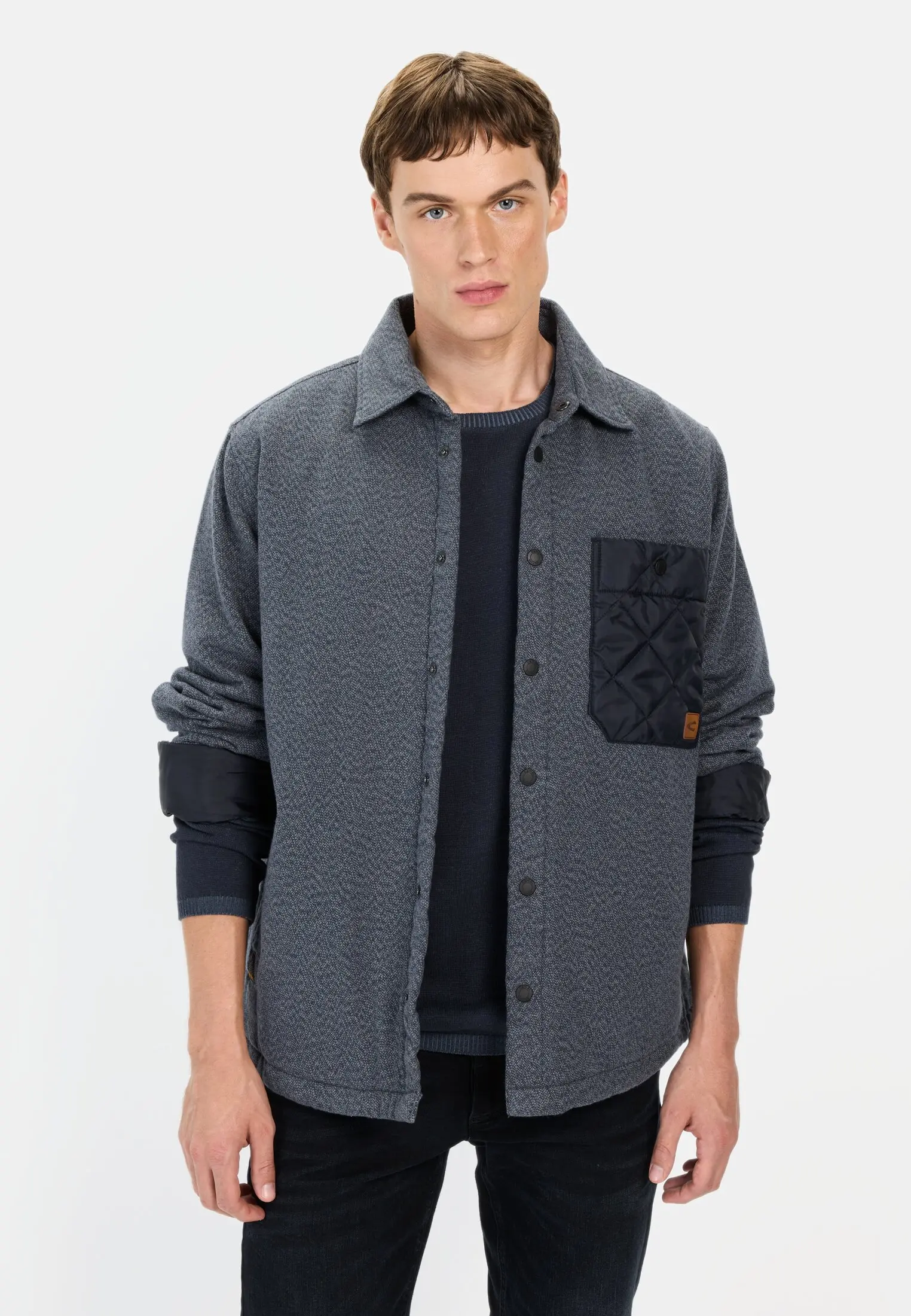 Men Overshirt made of pure cotton Night Blue