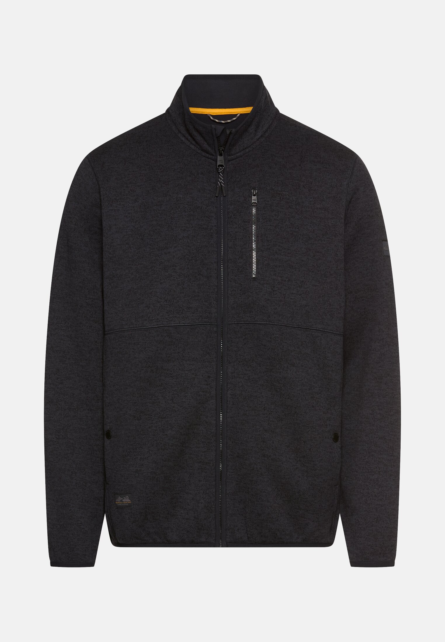 Heren Vest met opstaande kraag Marineblauw frontaal voor