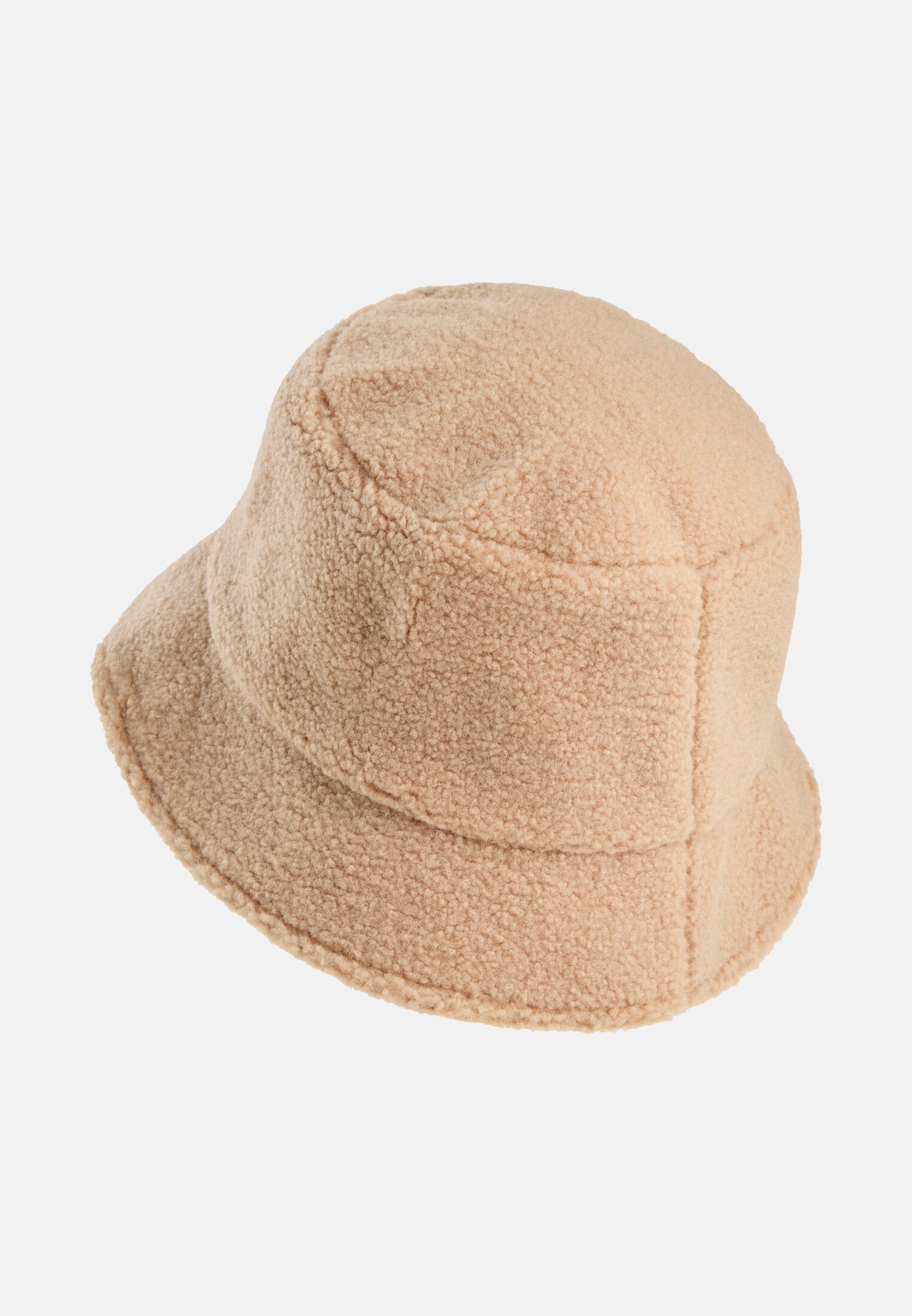 Women Teddy bucket hat Caramel frontal back