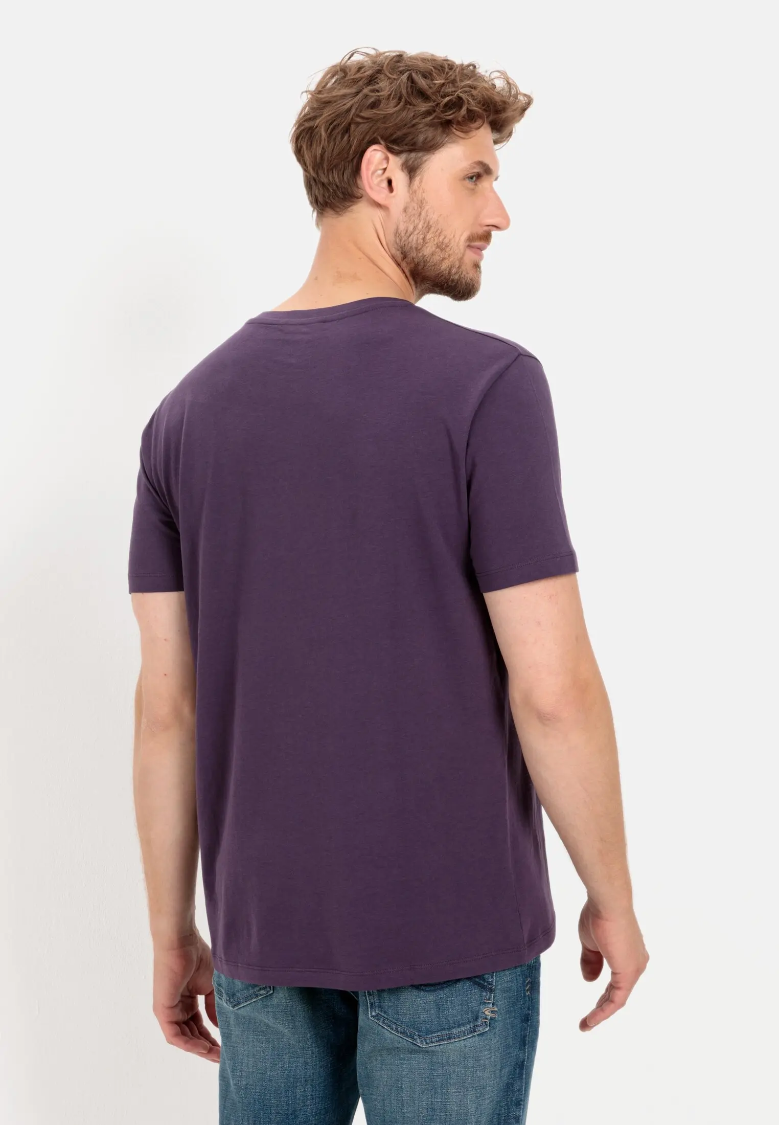 Kurzarm T-Shirt für Herren in Lila | 5XL | camel active 