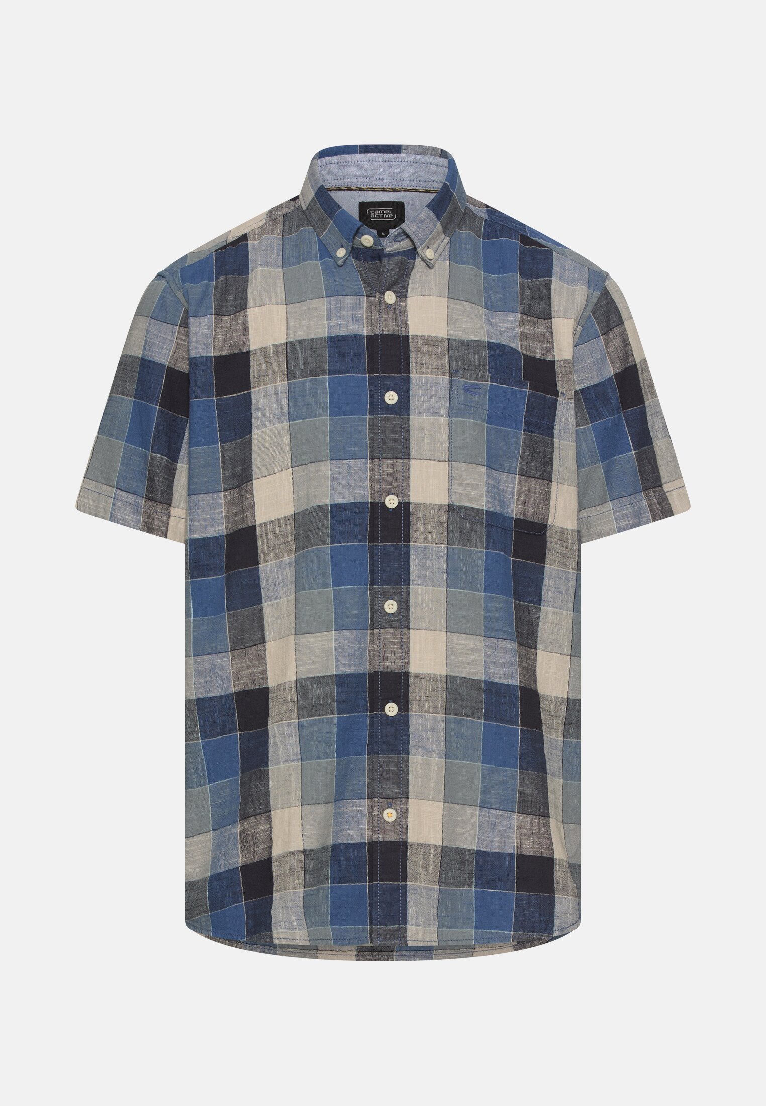 Heren Geruit overhemd van puur katoen frontaal voor