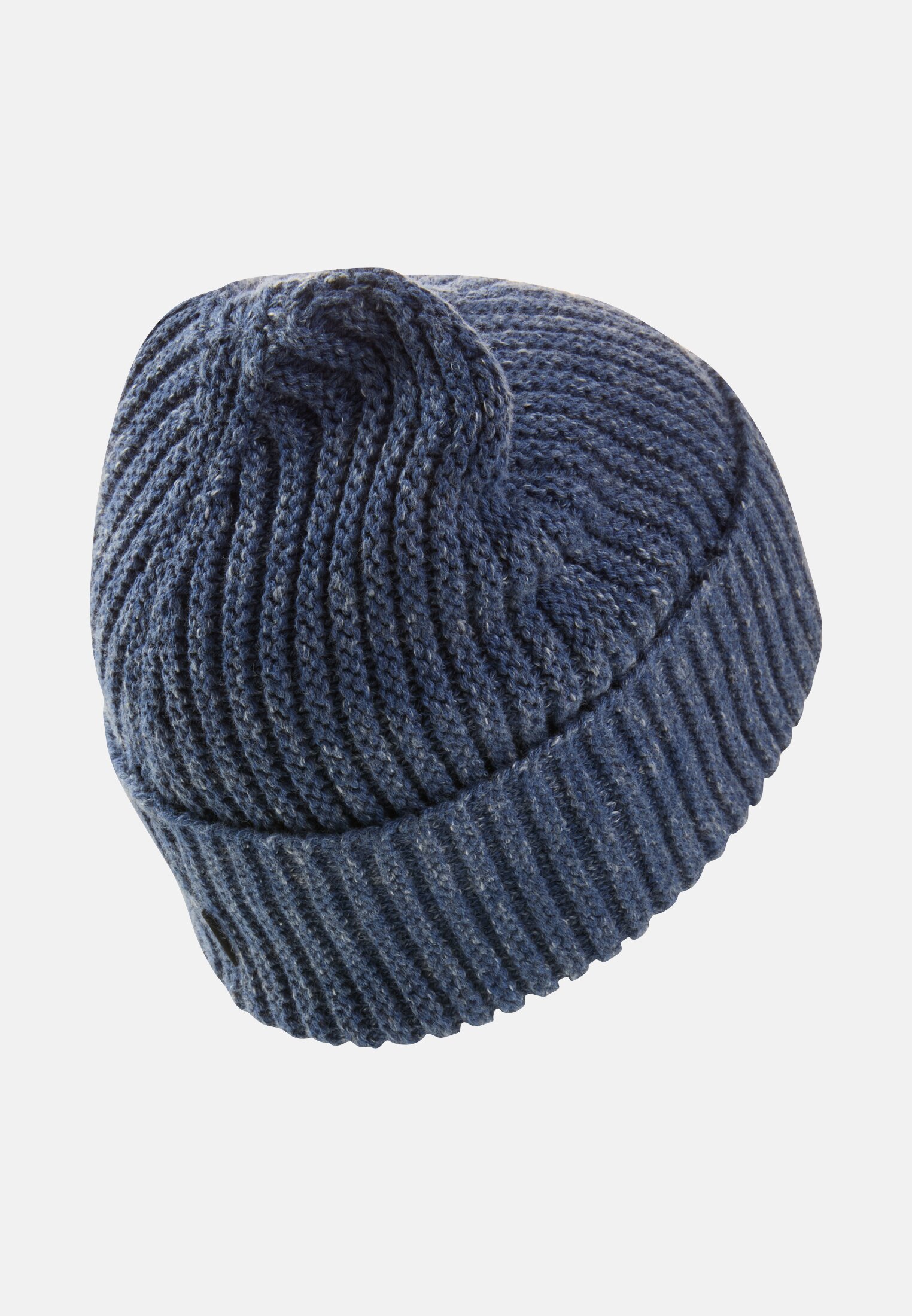 Men Beanie made of pure cotton Ink blue frontal back