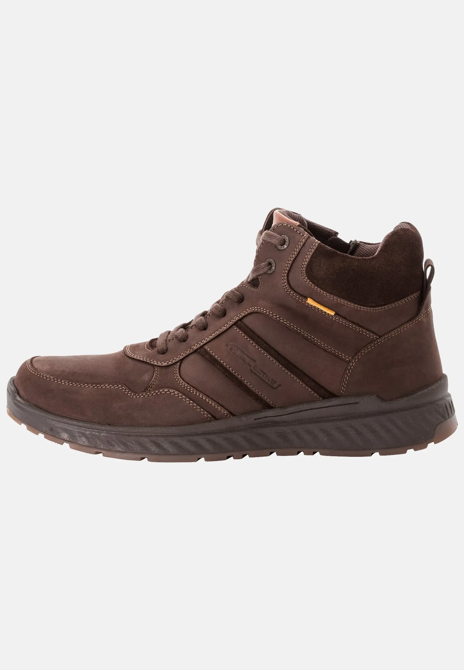 Men WOOD sneakers made of leather Cafe