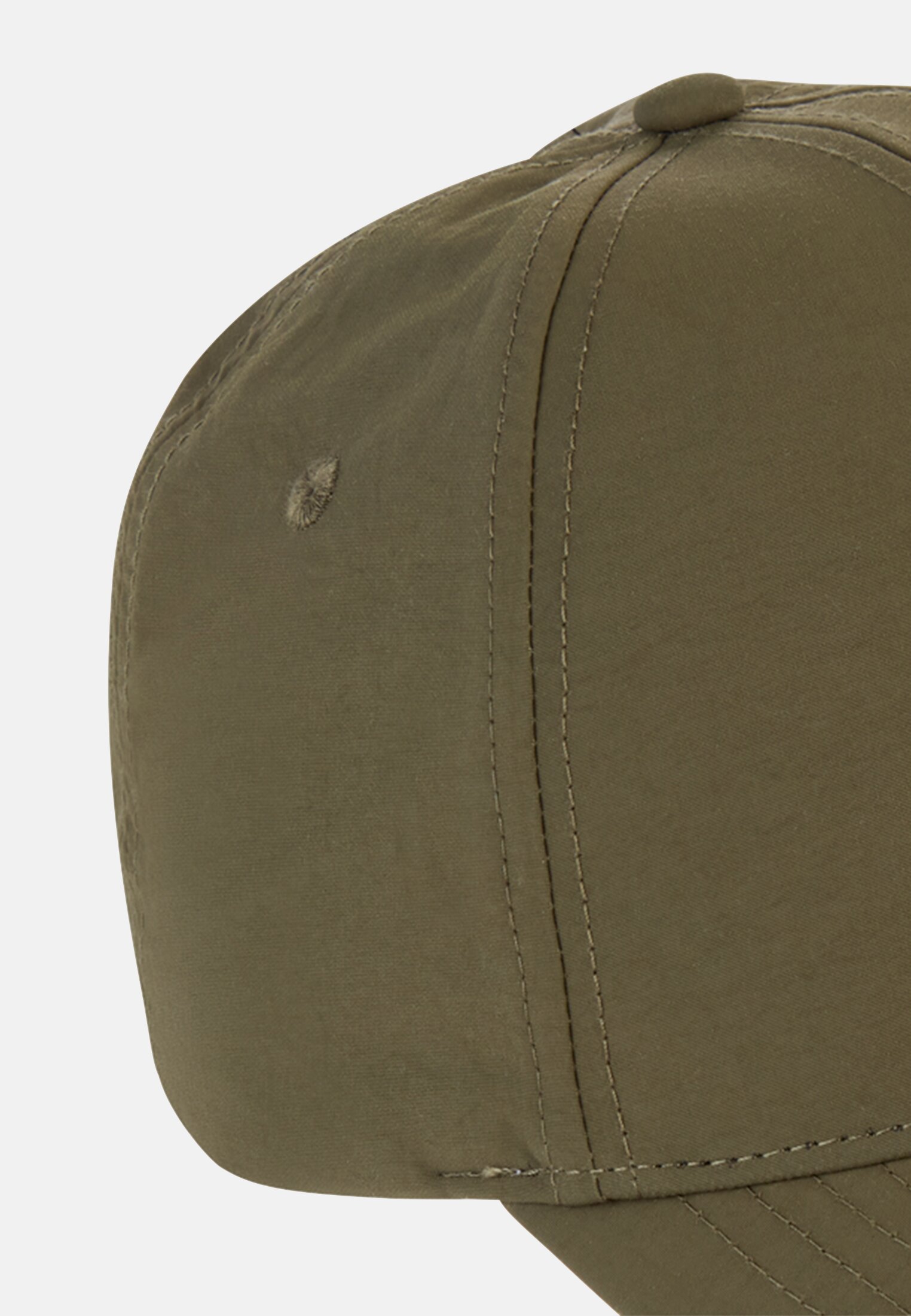 Herren 6-Panel Cap aus Polyamid mit wasserabweisender und schnell trocknender Eigenschaft Waldgrün vorne nah