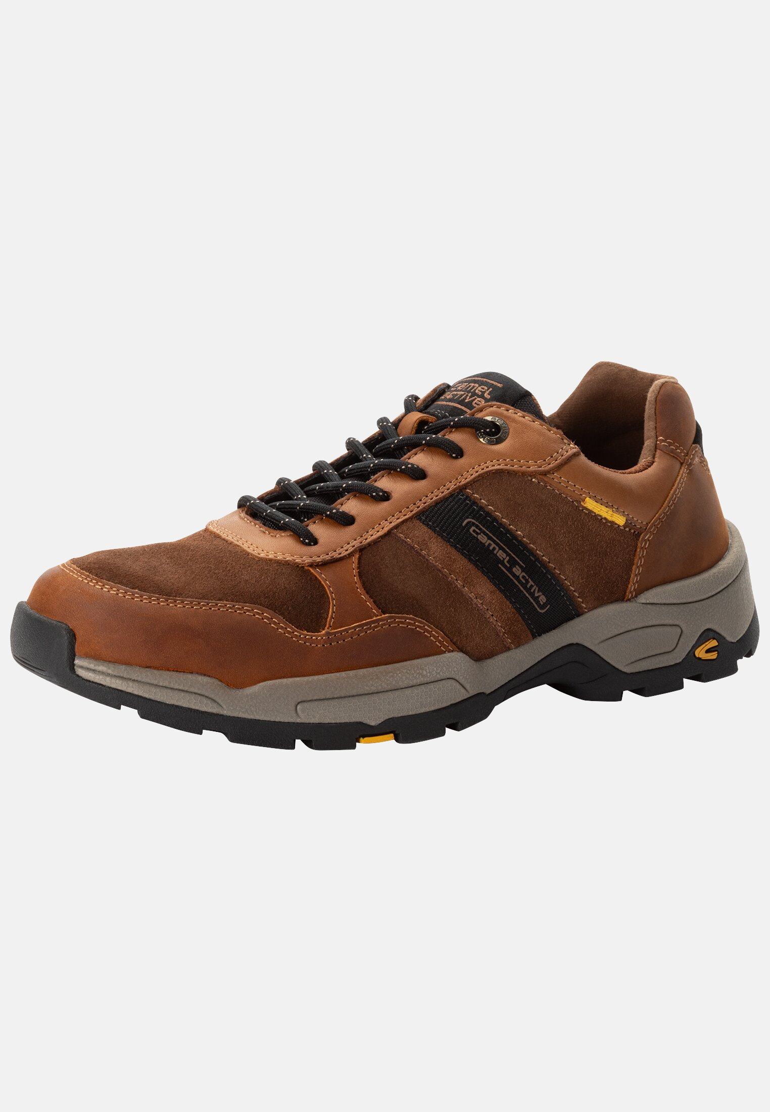 Herren Sneaker aus echtem Rindsleder Hellbraun frontal hinten
